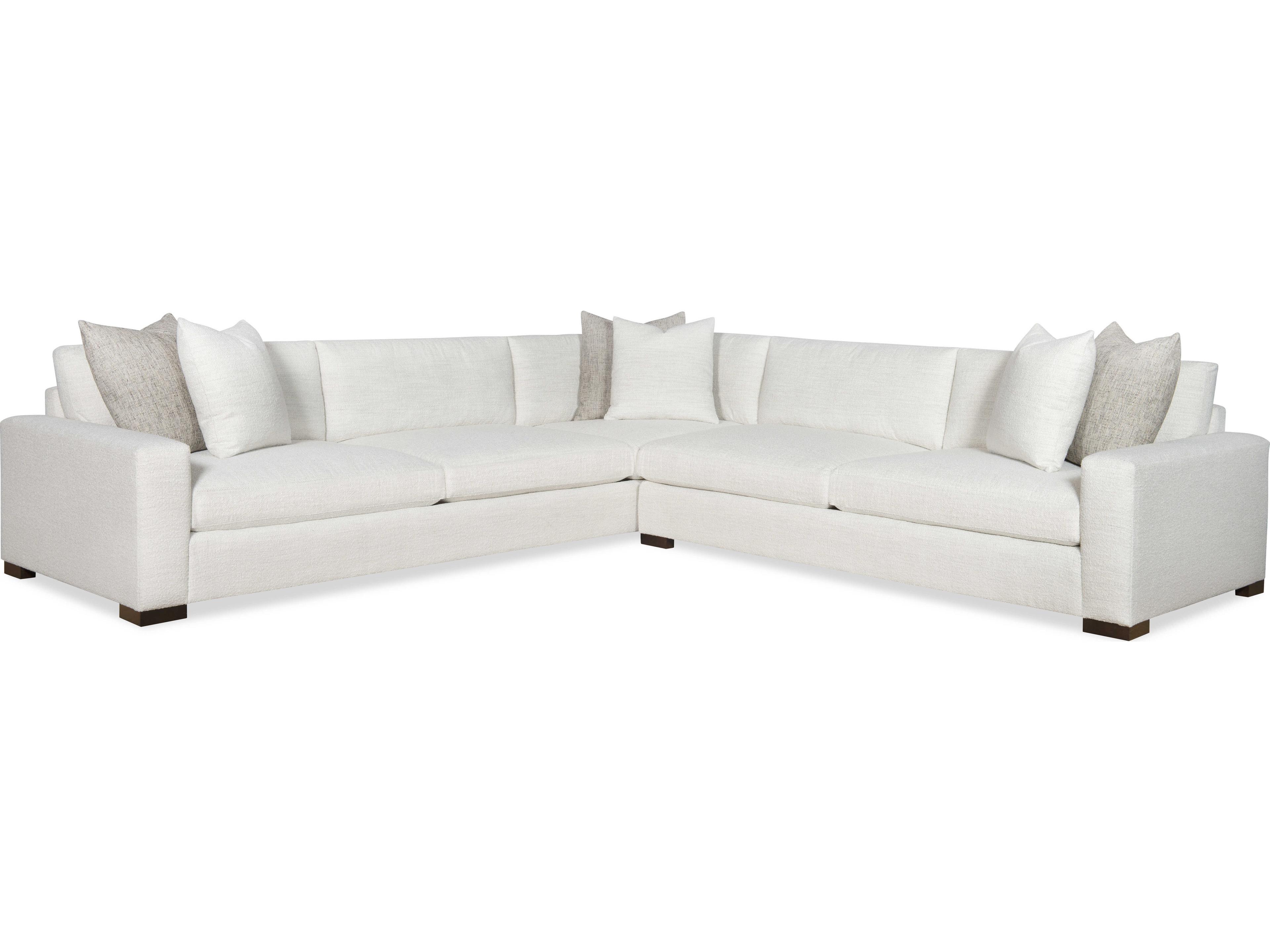 Century Furniture Home Elegance Rowan 2-Piece White Upholstered Sectional Sofa