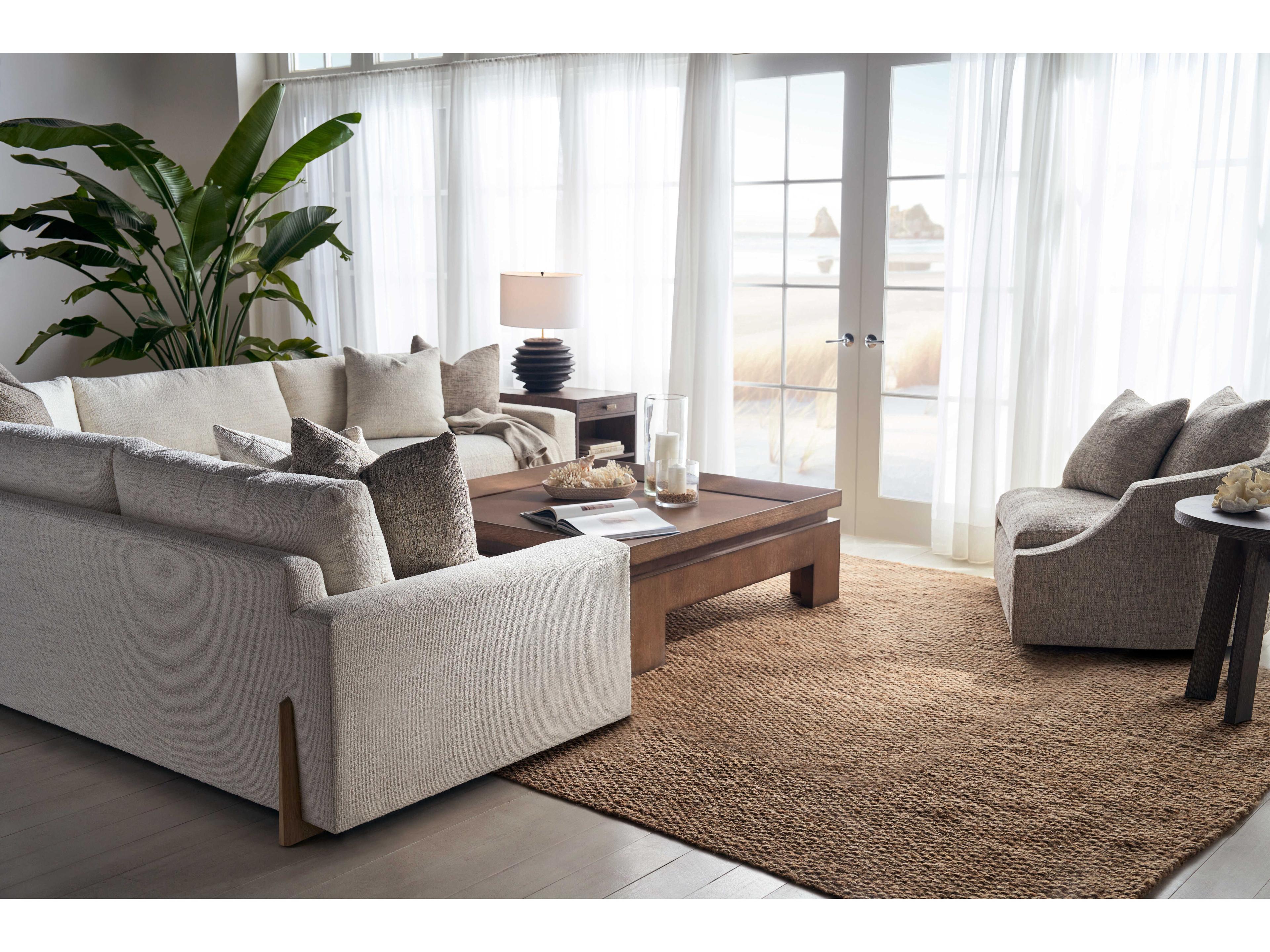 Century Furniture Home Elegance White Upholstered Sectional Sofa