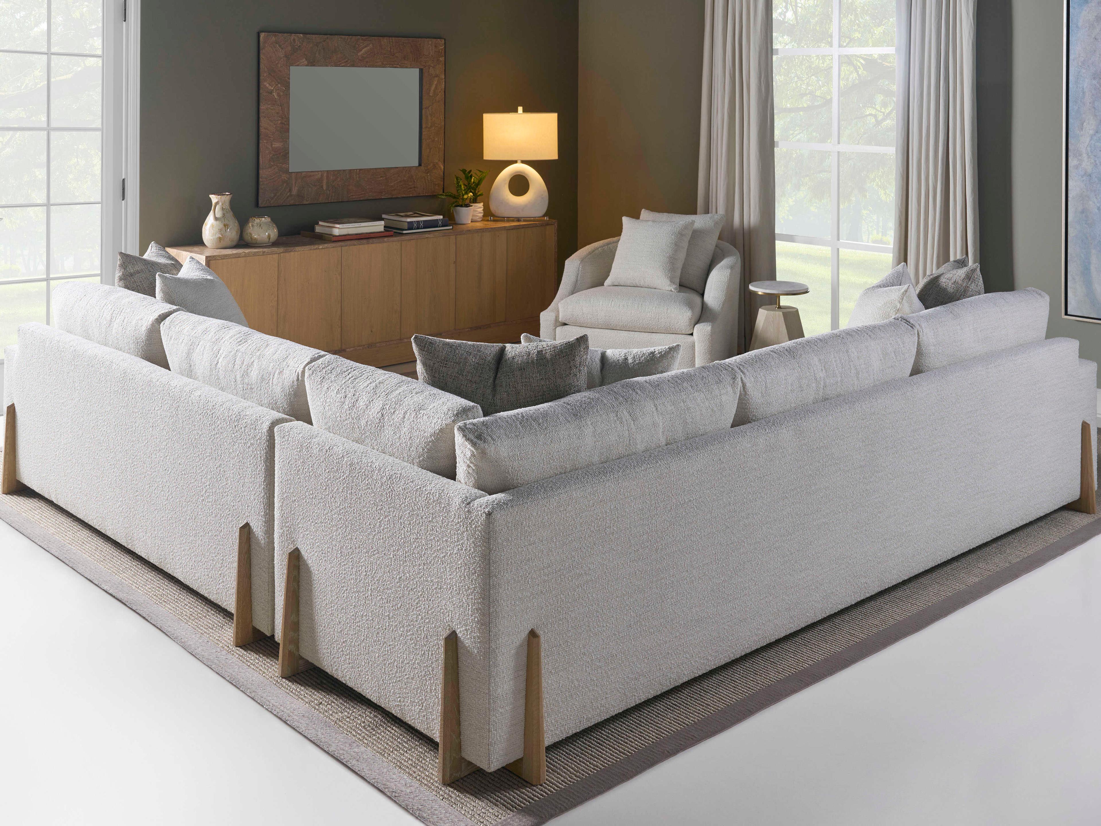 Century Furniture Home Elegance Great Room White Upholstered Sectional Sofa