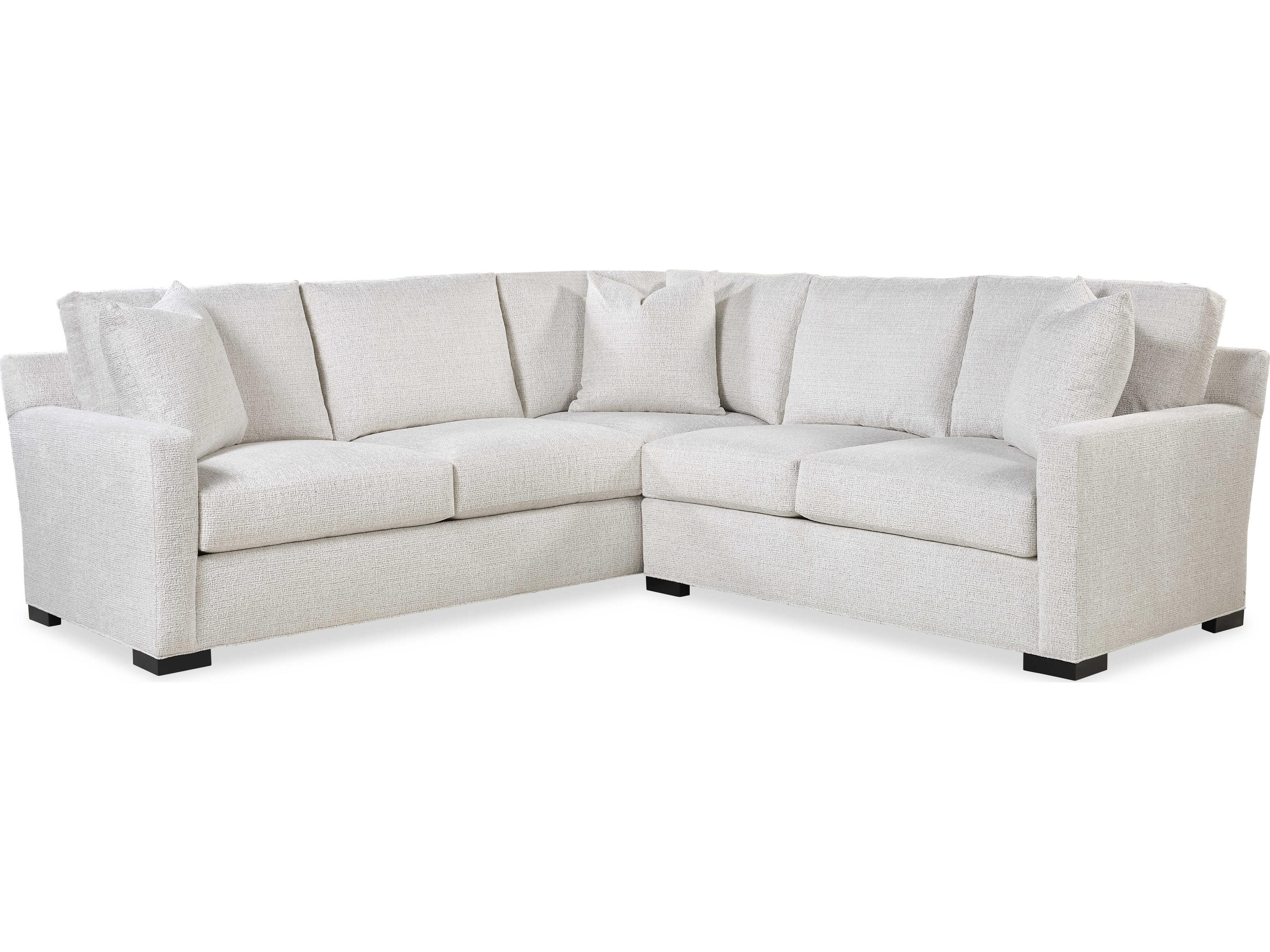 Century Furniture Home Elegance Cornerstone White Upholstered Sectional Sofa