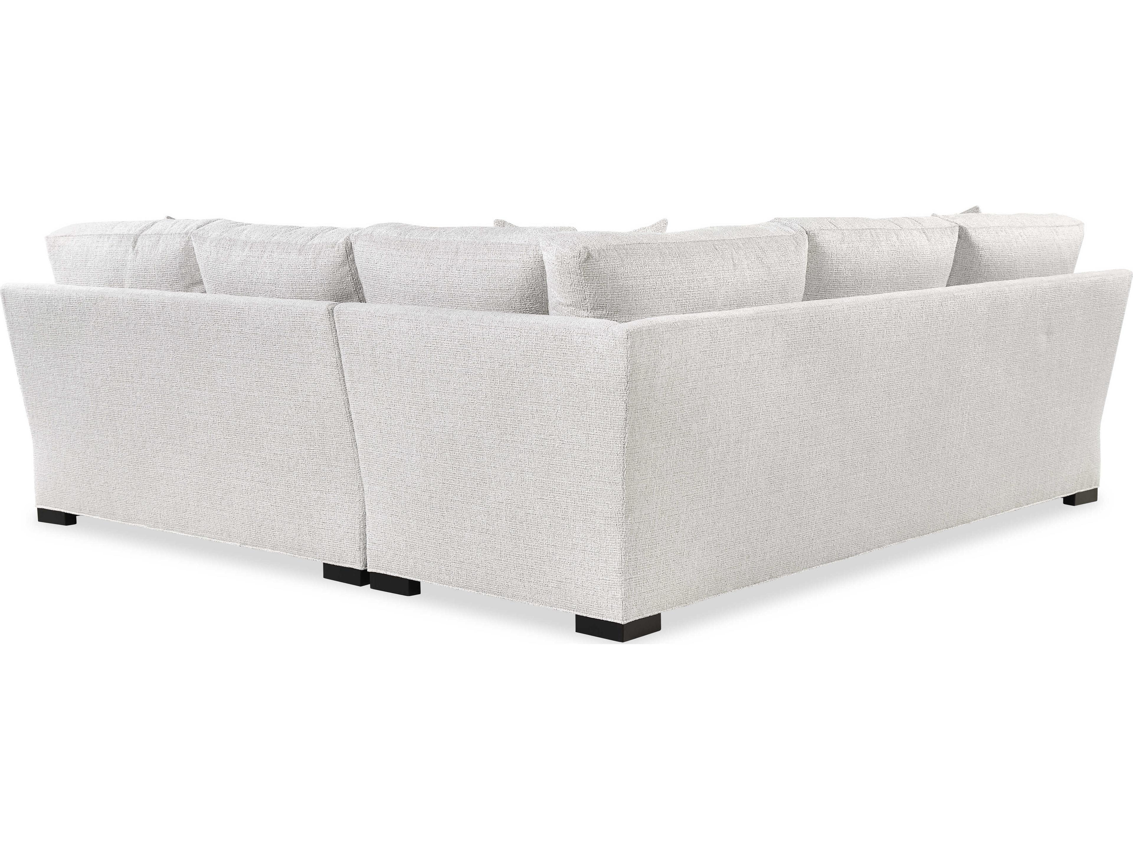 Century Furniture Home Elegance Cornerstone White Upholstered Sectional Sofa