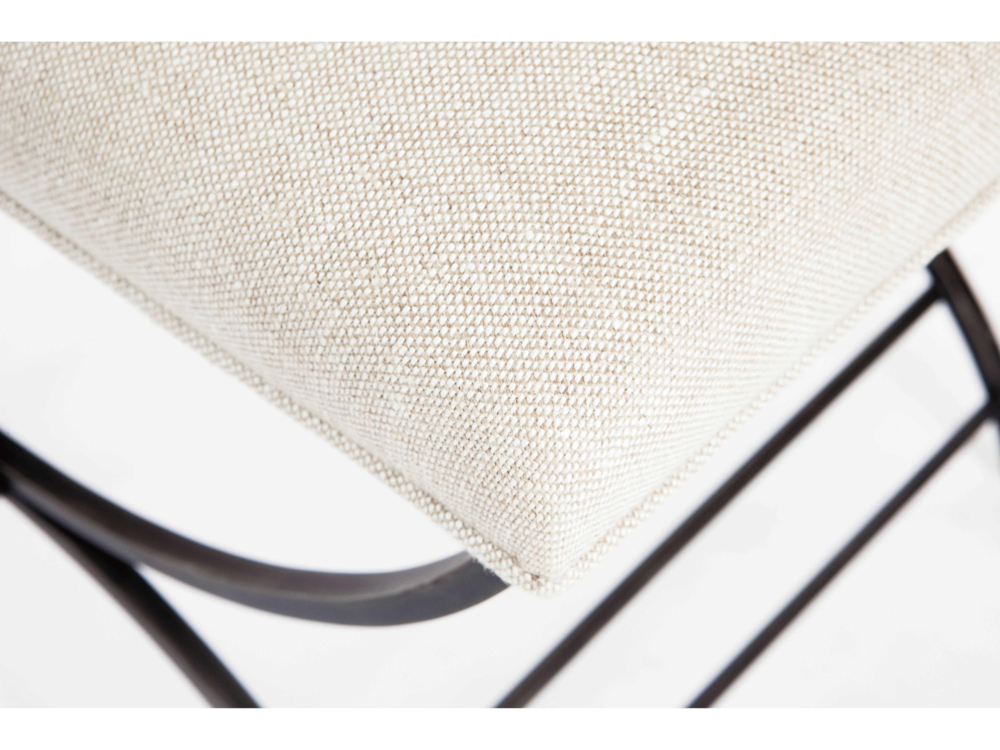 Century Furniture Monarch White Upholstered Accent Stool