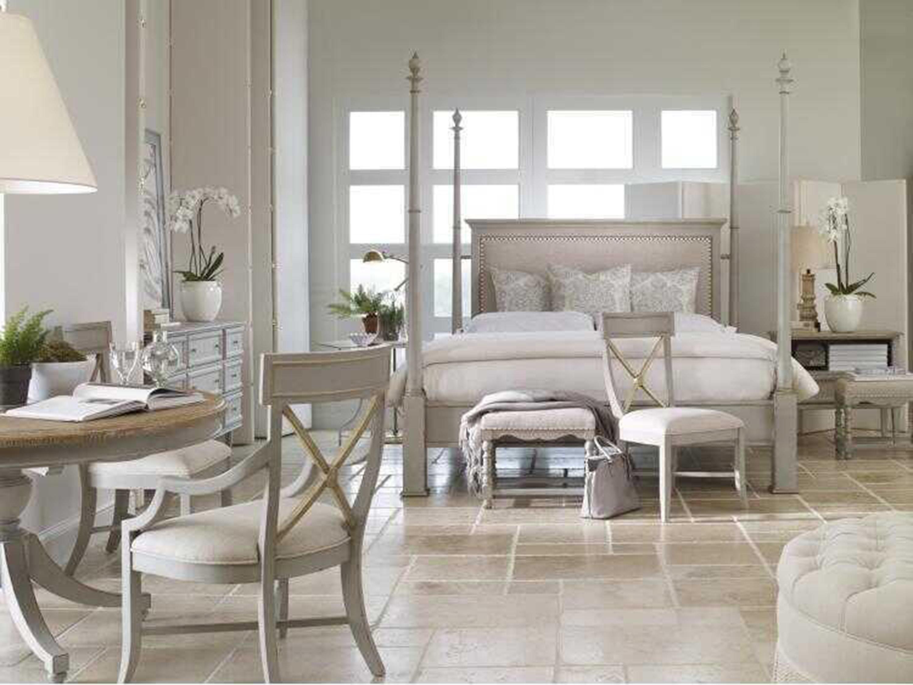 Century Furniture Monarch Beech Wood Gray Upholstered Side Dining Chair