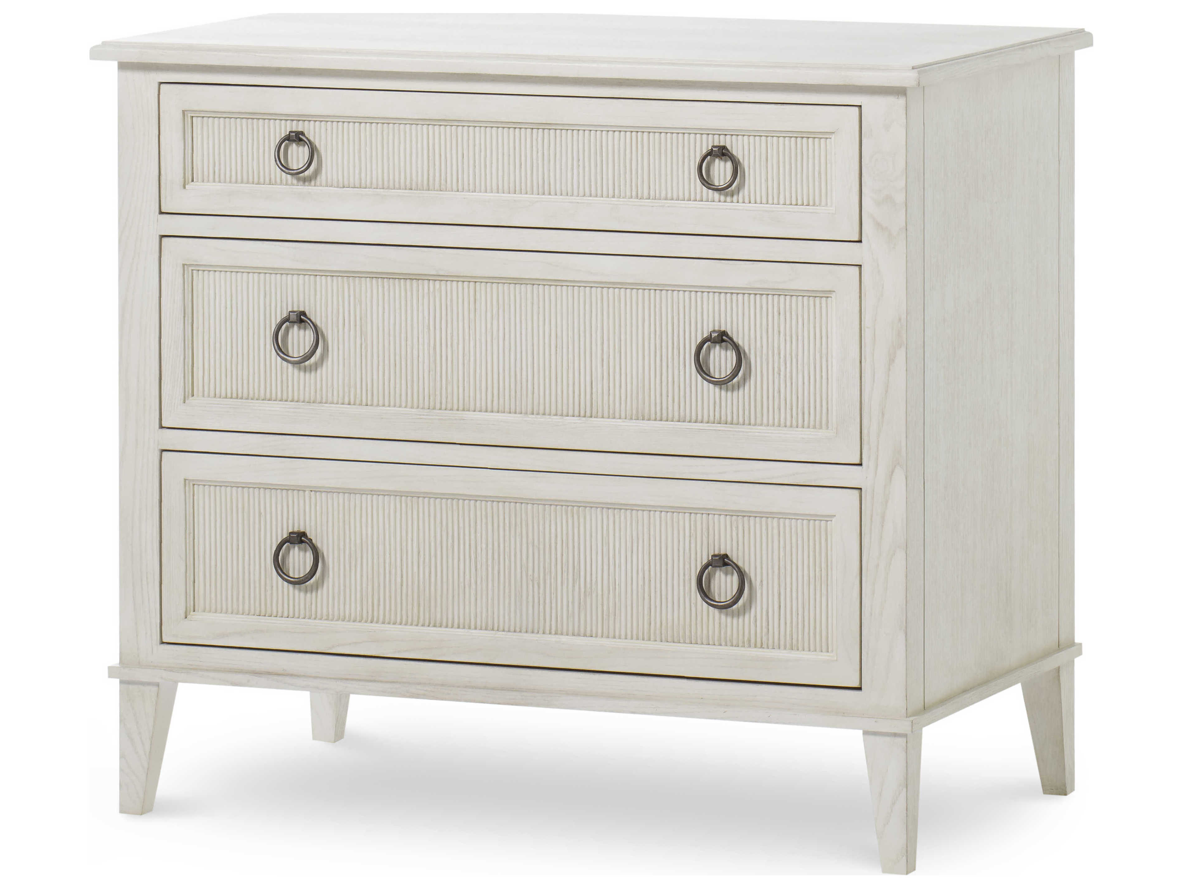 Century Furniture Monarch 3-Drawers White Ash Wood Nightstand