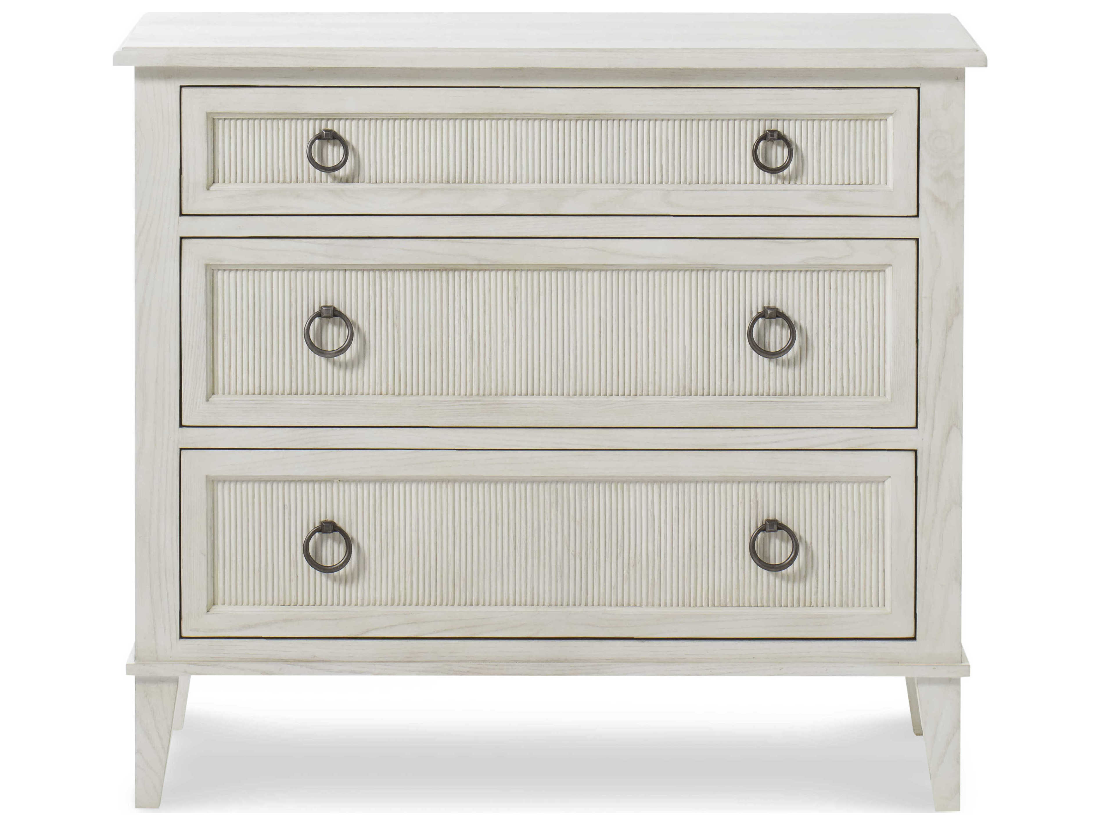 Century Furniture Monarch 3-Drawers White Ash Wood Nightstand