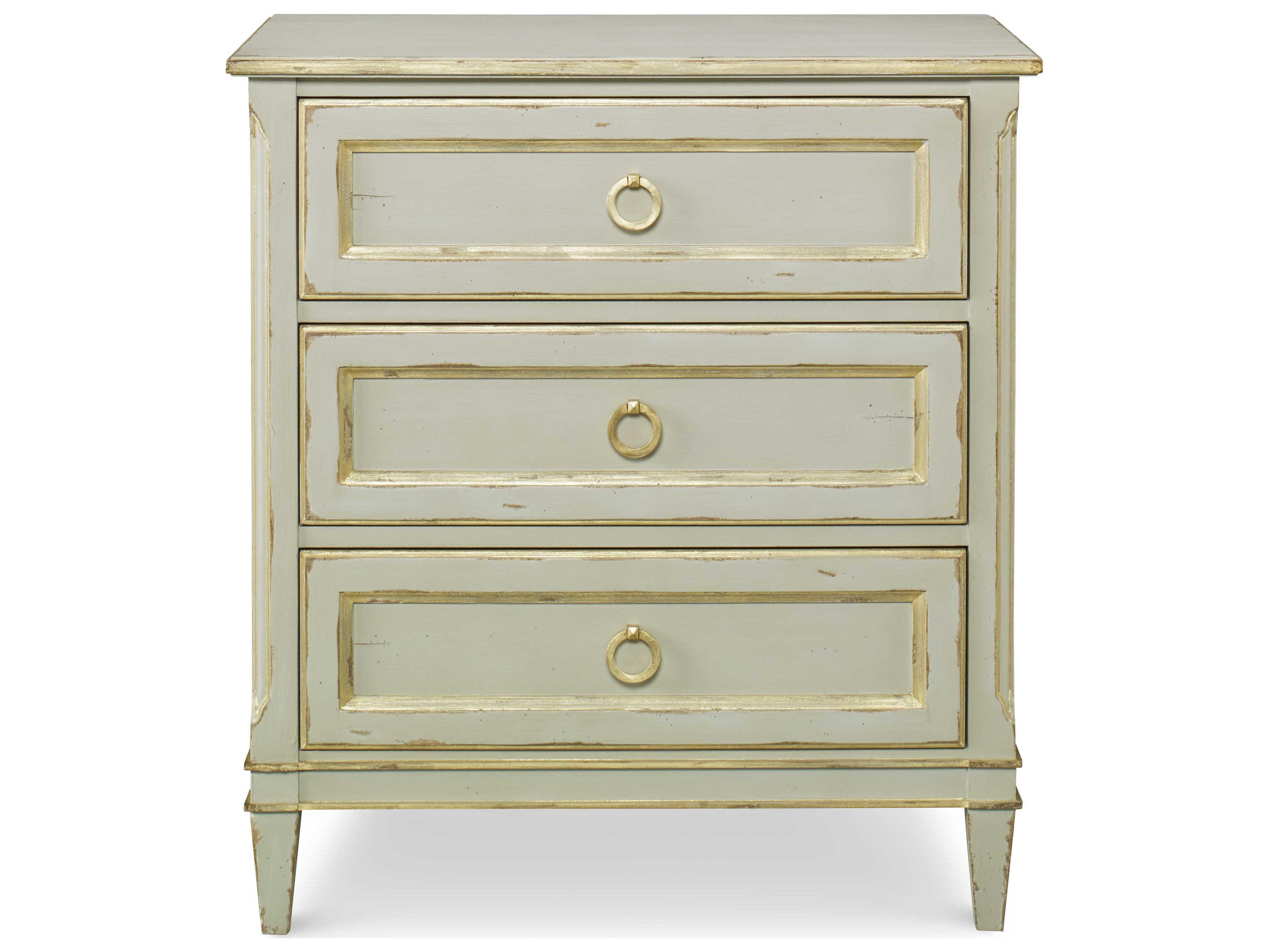 Century Furniture Monarch 3-Drawers Gray Poplar Wood Nightstand