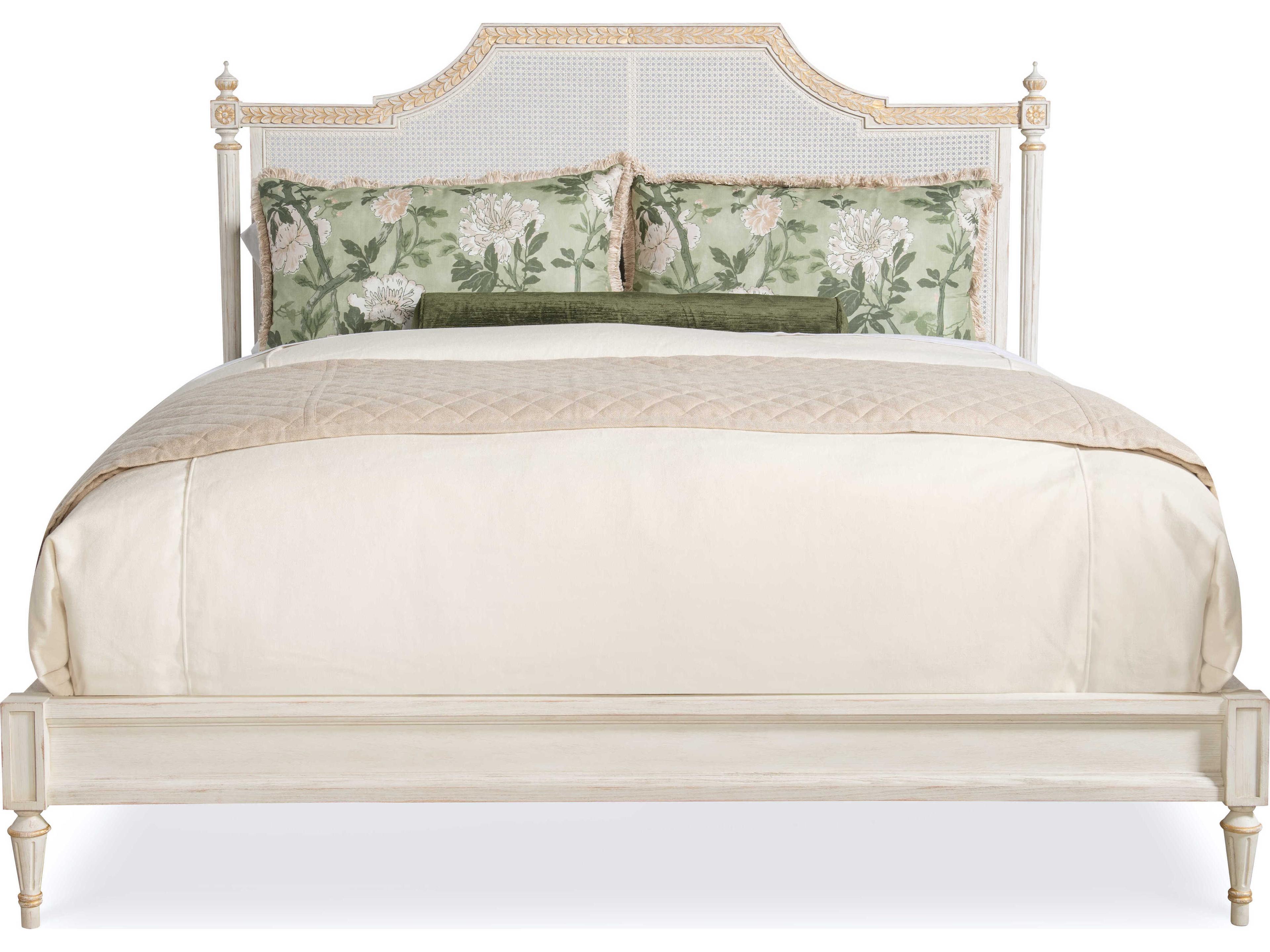 Century Furniture Monarch White Acacia Wood King Platform Bed