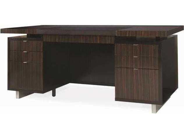 Century Furniture Office Ebony Brown Ash Wood Credenza Desk