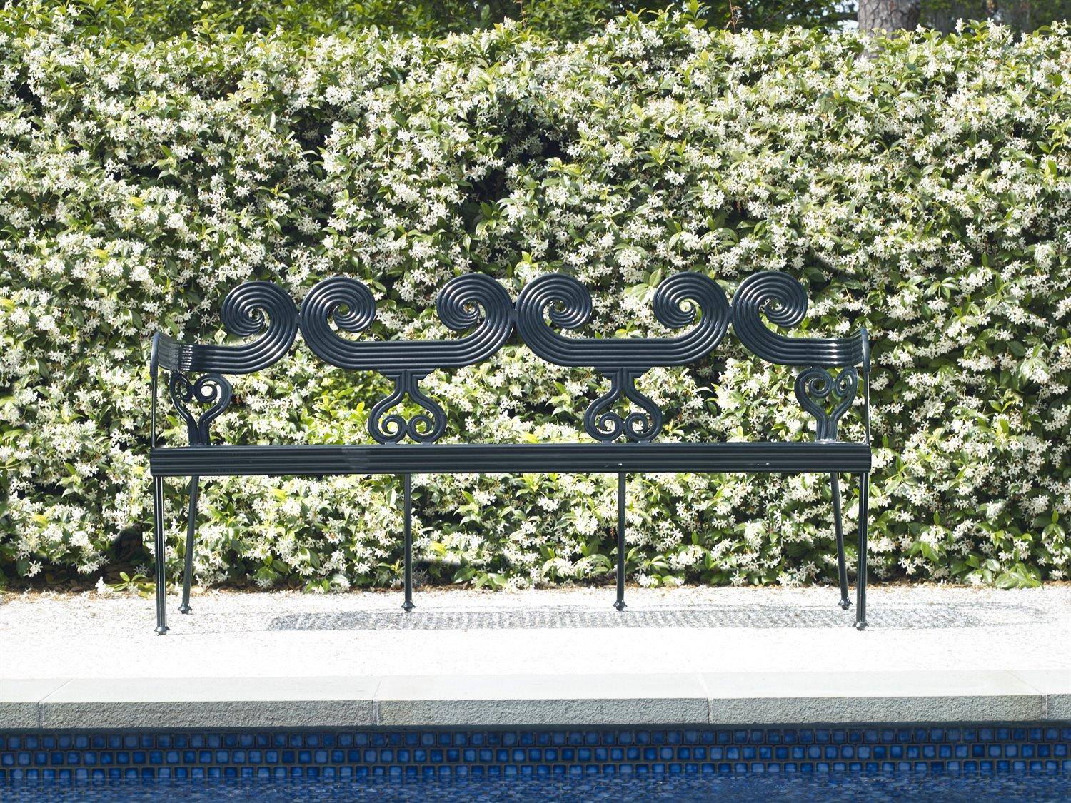 Century Outdoor Thomas O'Brien Augustine Litchfield Green Aluminum Garden Bench