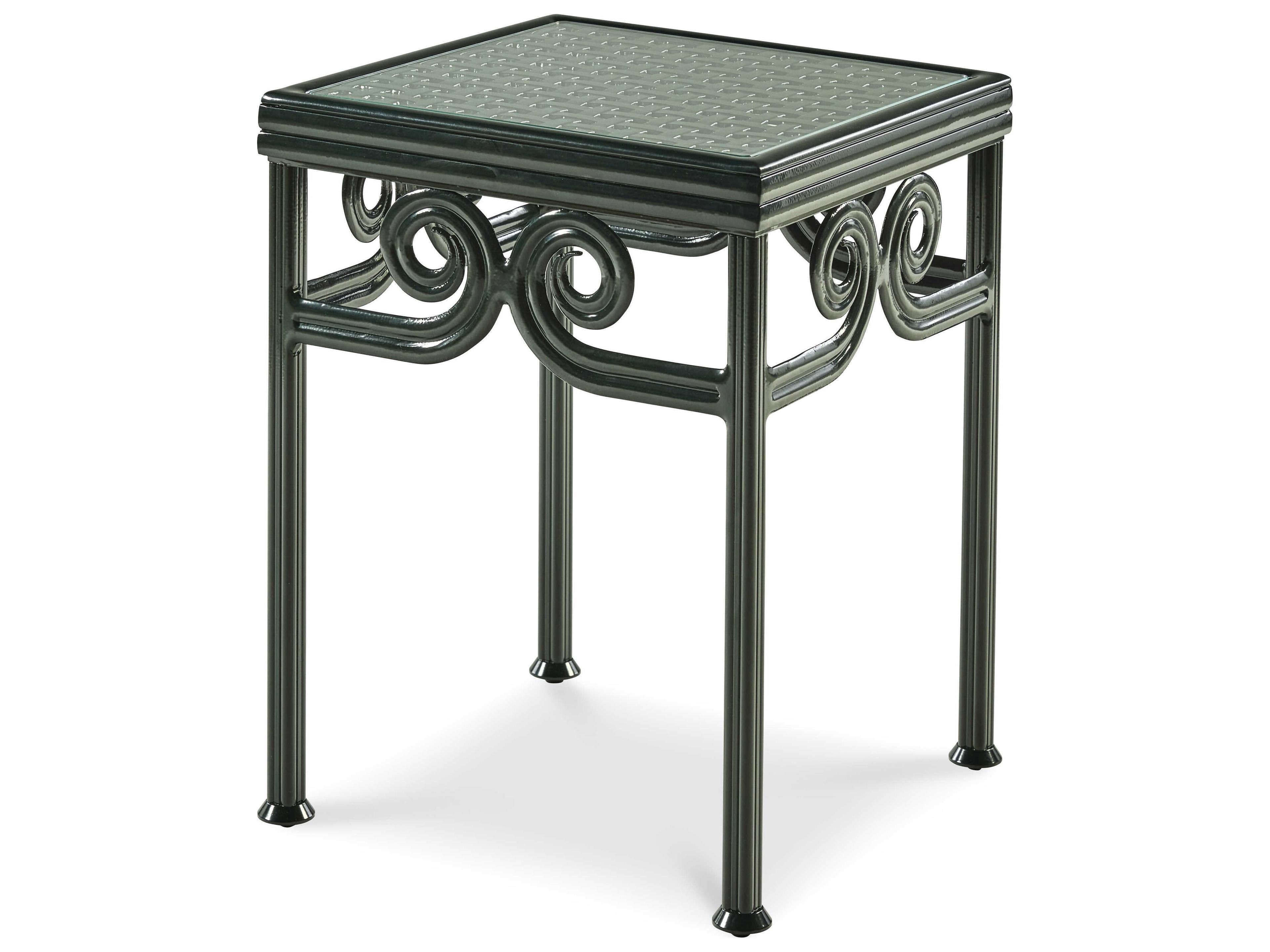 Century Outdoor Augustine Metal Square End Table