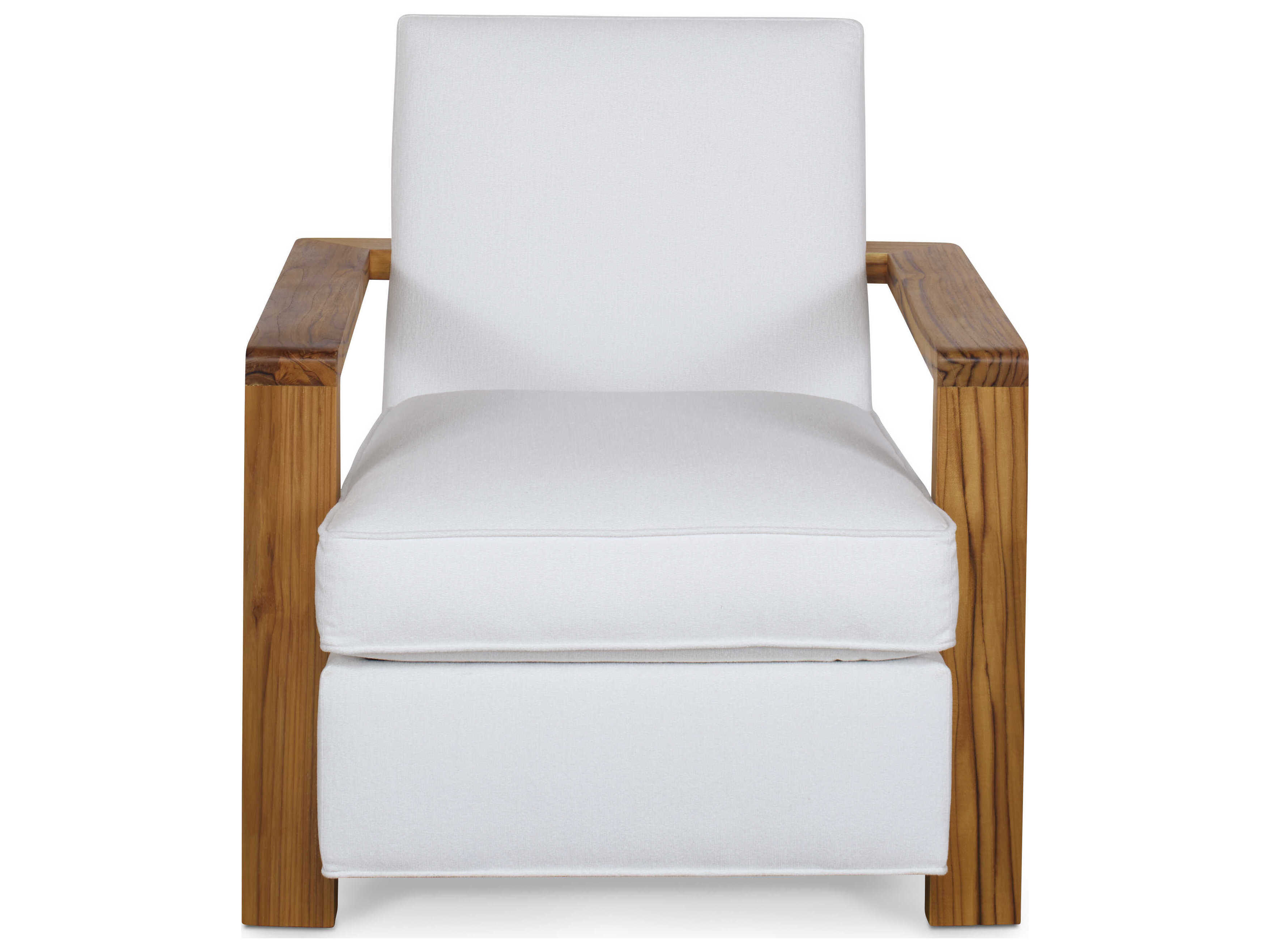 Century Outdoor Carrier And Company Teak Cushion Lounge Chair