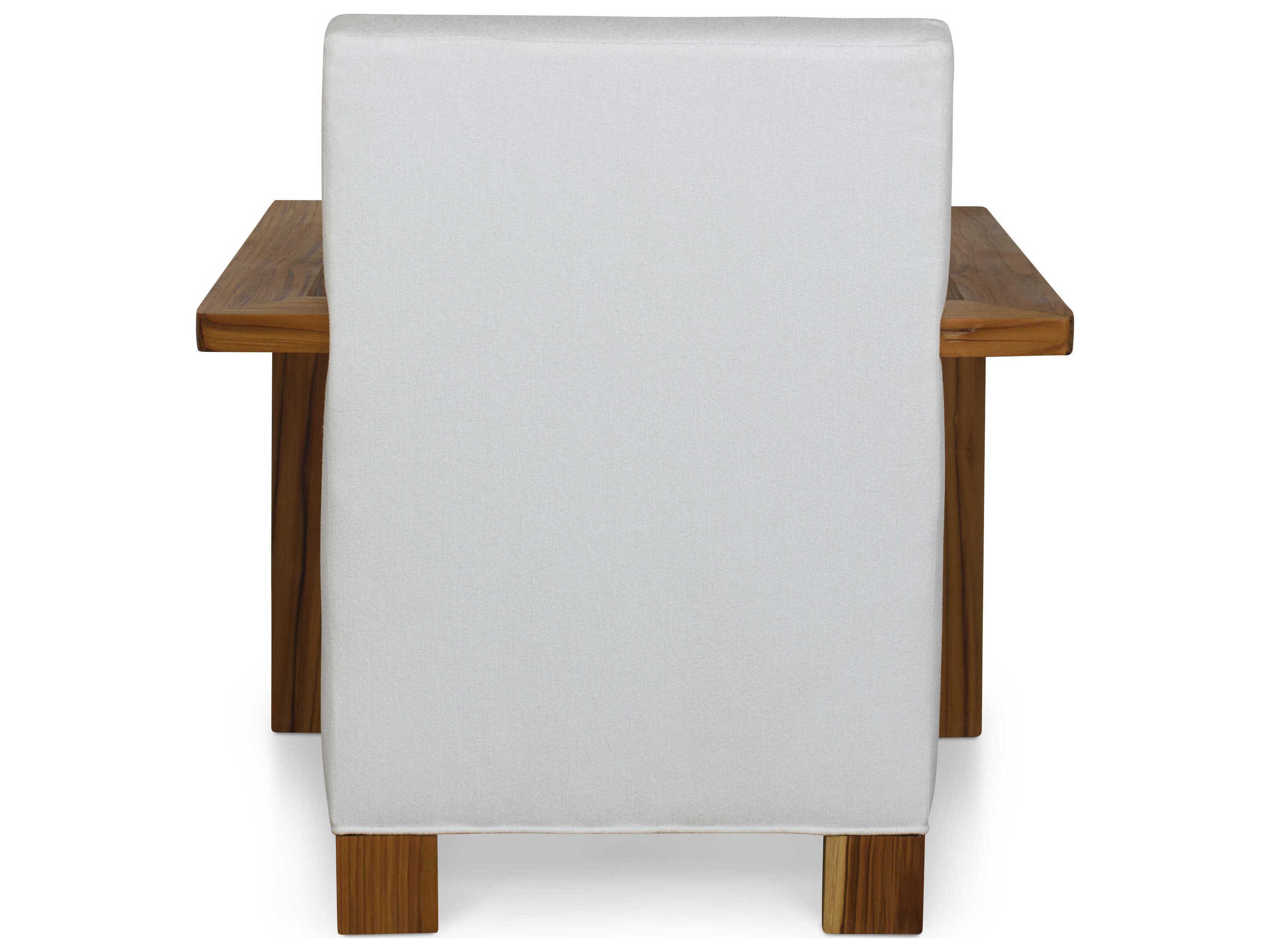 Century Outdoor Carrier And Company Teak Cushion Lounge Chair