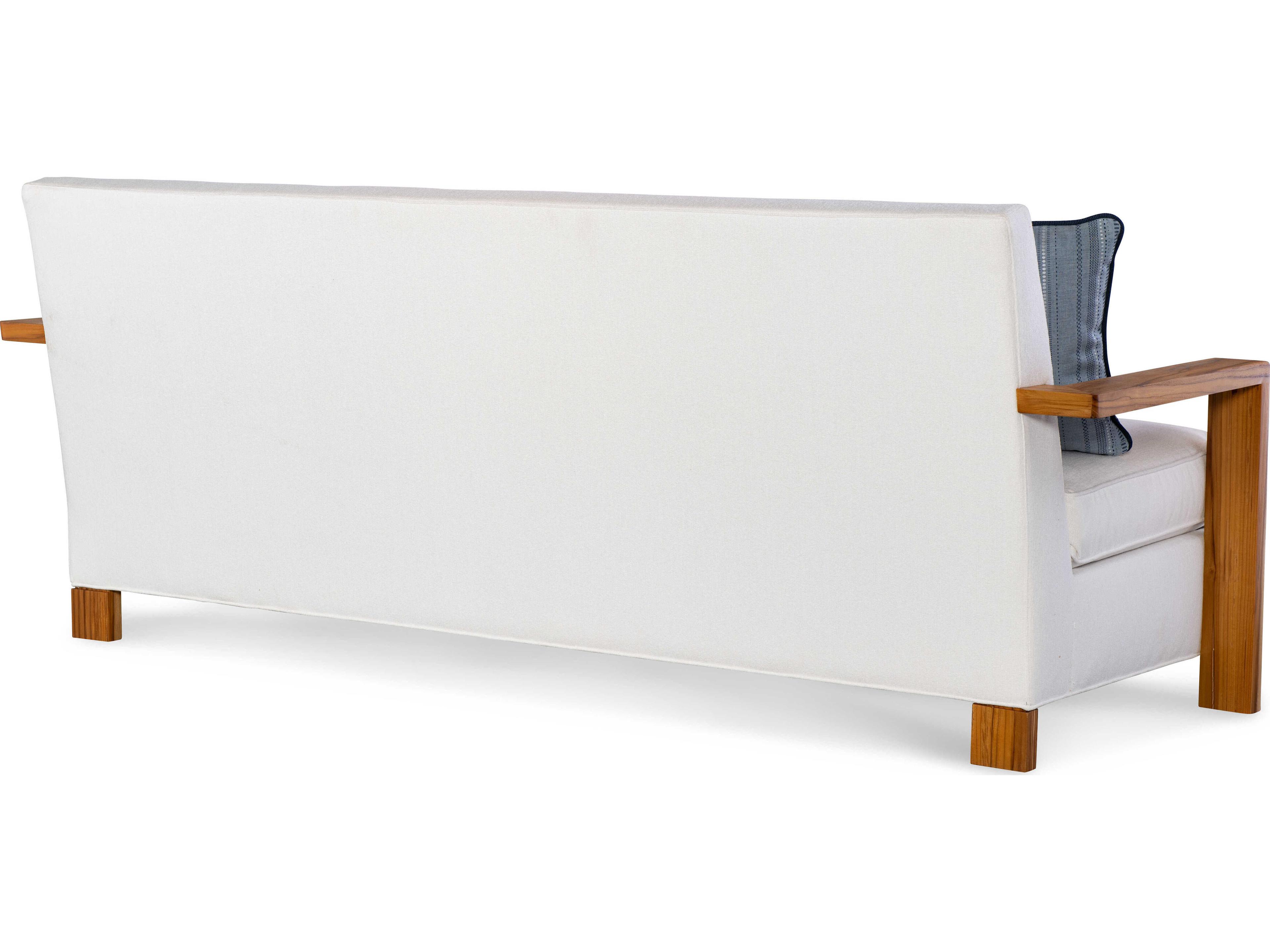 Century Outdoor Carrier And Company Teak Cushion Sofa