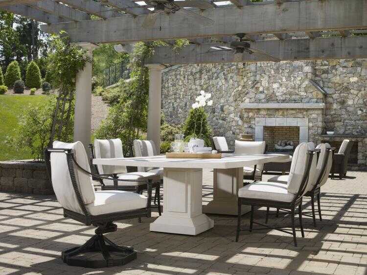 Century Outdoor Andalusia Cordoba Aluminum Cushion Dining Chair