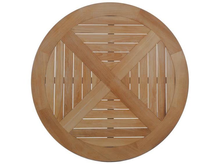 Century Outdoor West Bay Teak Round Bar Height Table