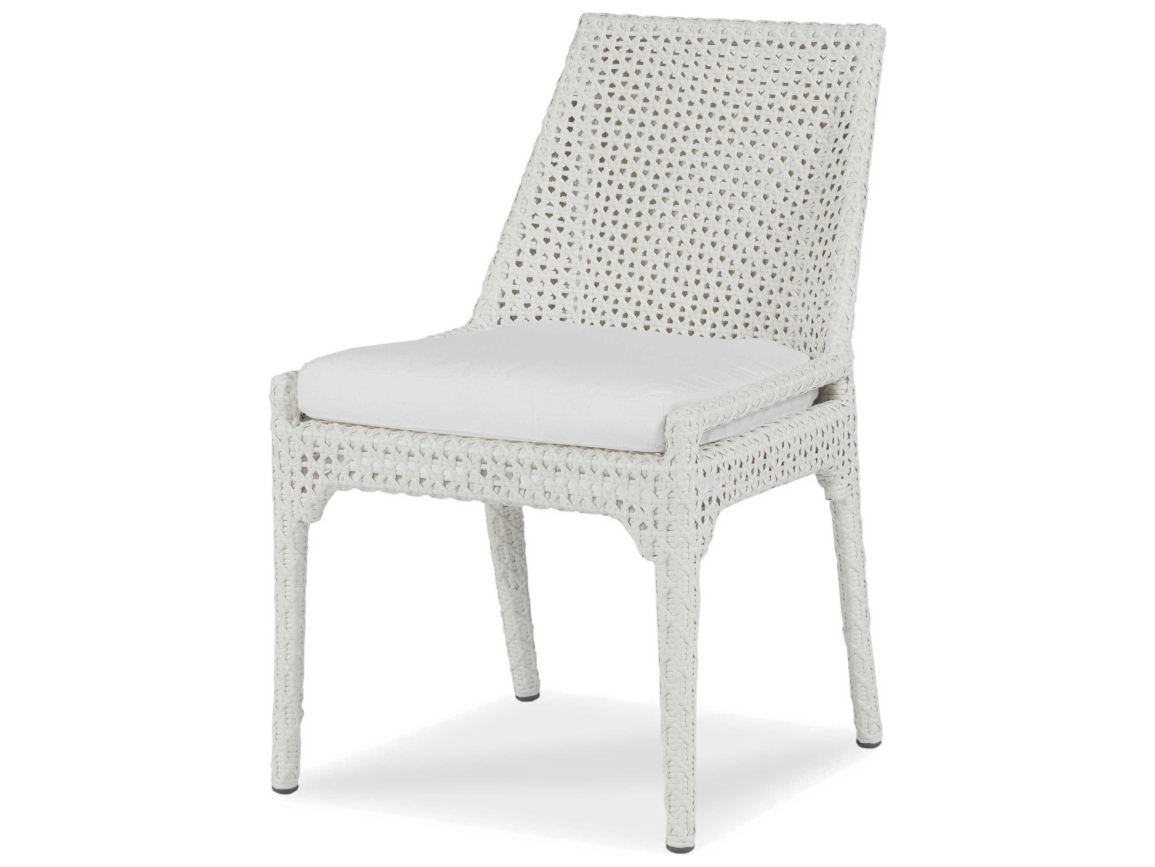 Century Outdoor Tangier Chalk White Wicker Dining Chair