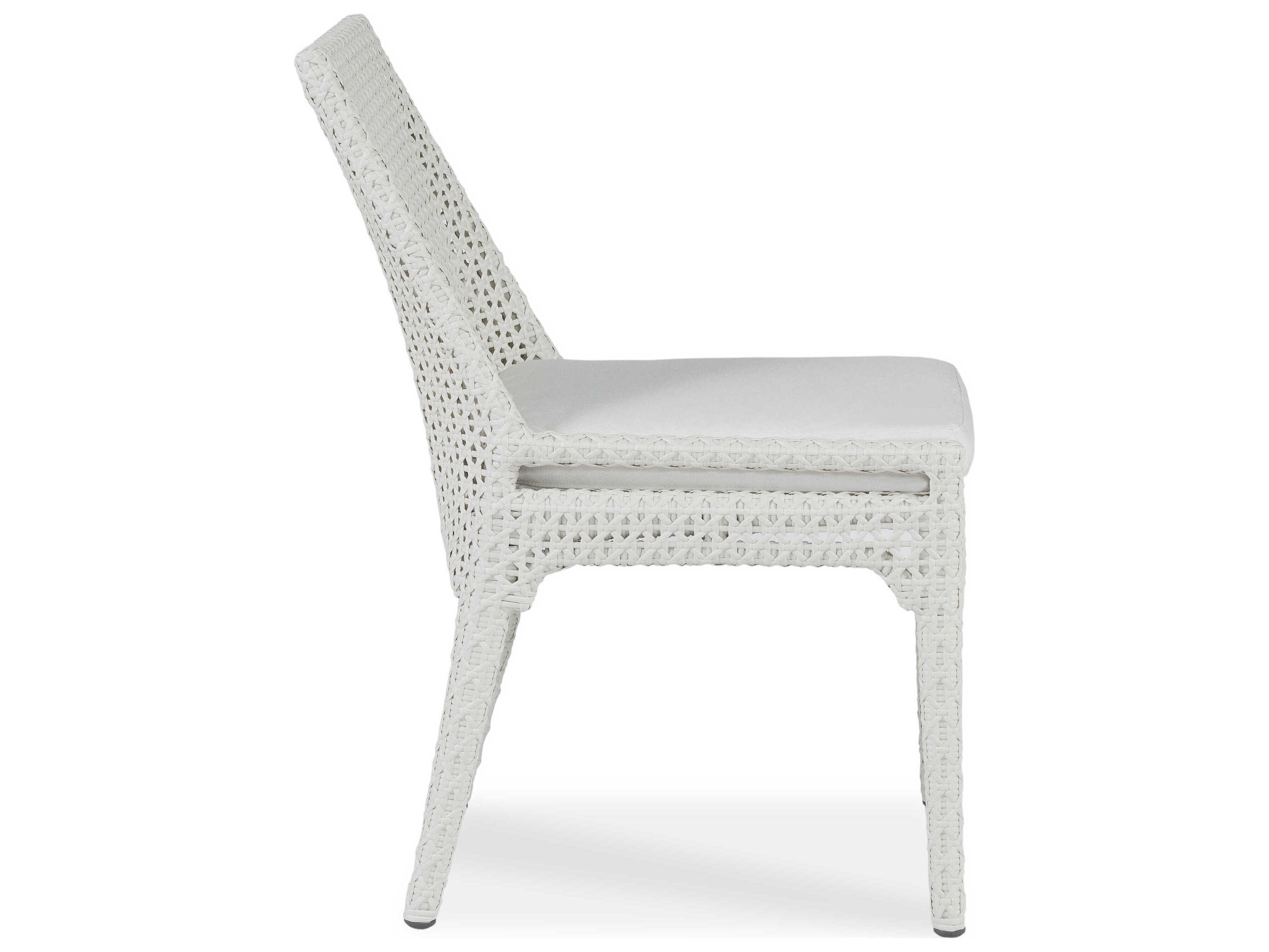 Century Outdoor Tangier Chalk White Wicker Dining Chair