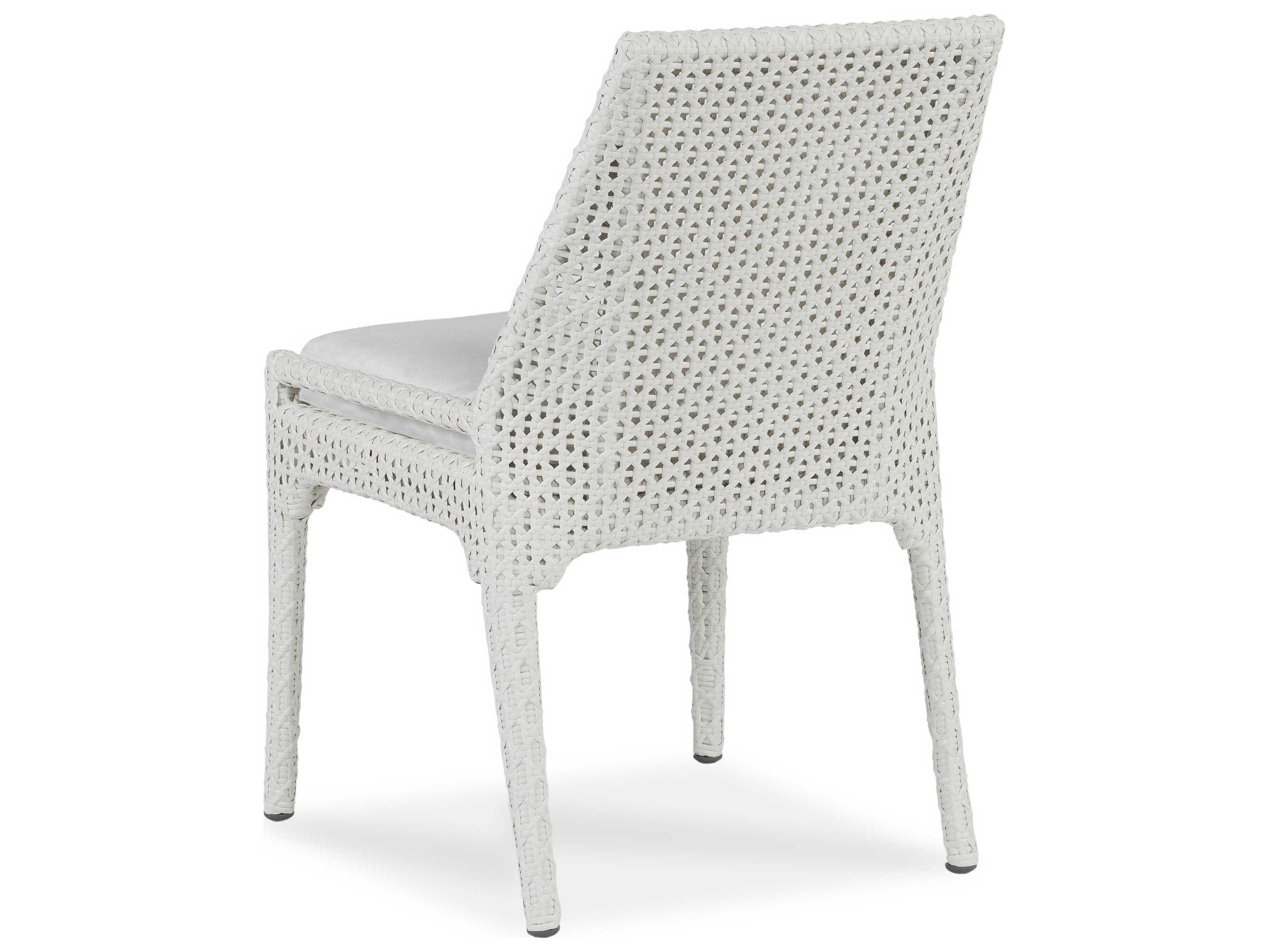 Century Outdoor Tangier Chalk White Wicker Dining Chair