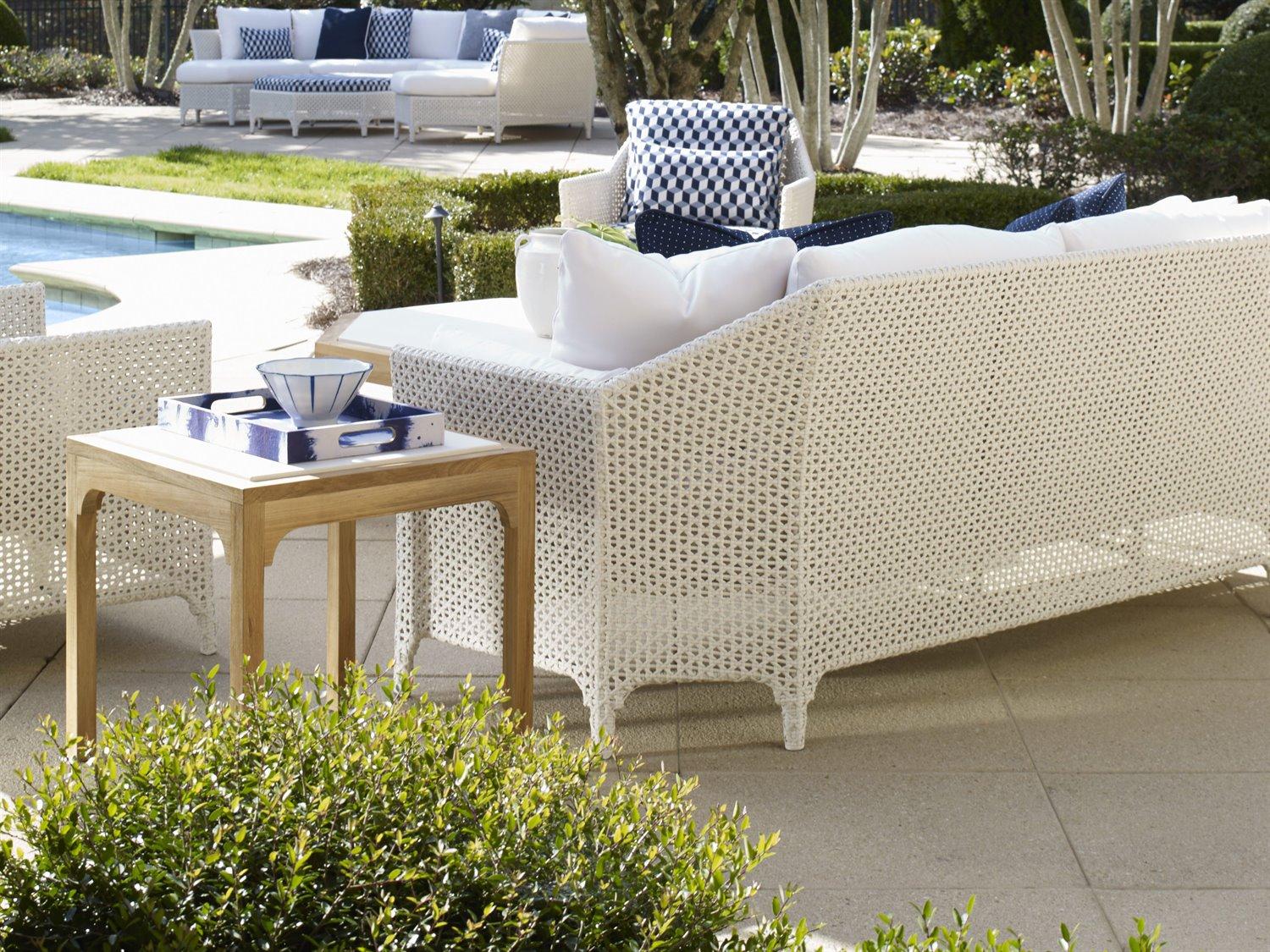 Century Outdoor Tangier Teak Square End Table