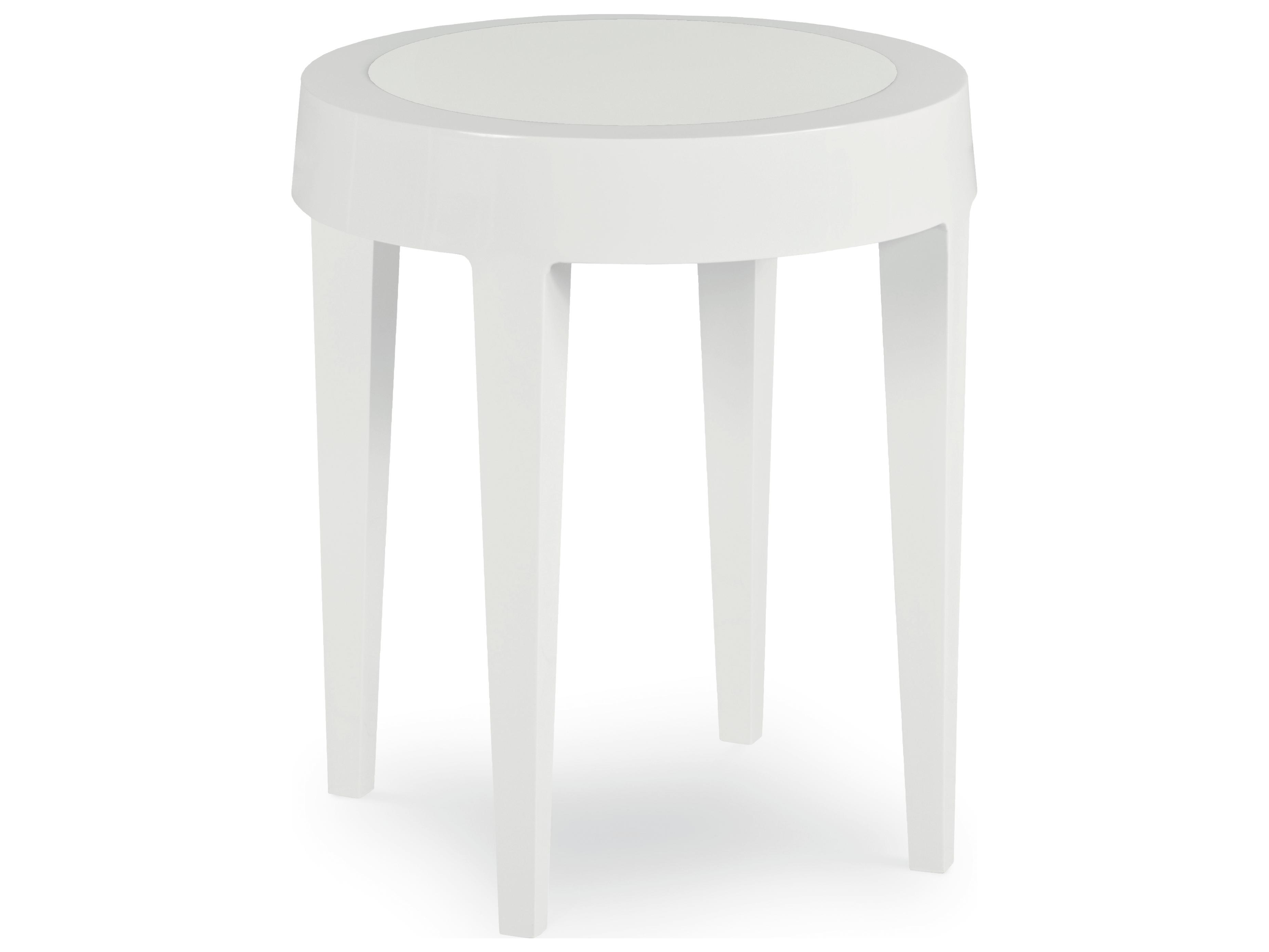 Century Outdoor Allison Paladino Sail Aluminum Round Tempered Glass End Table