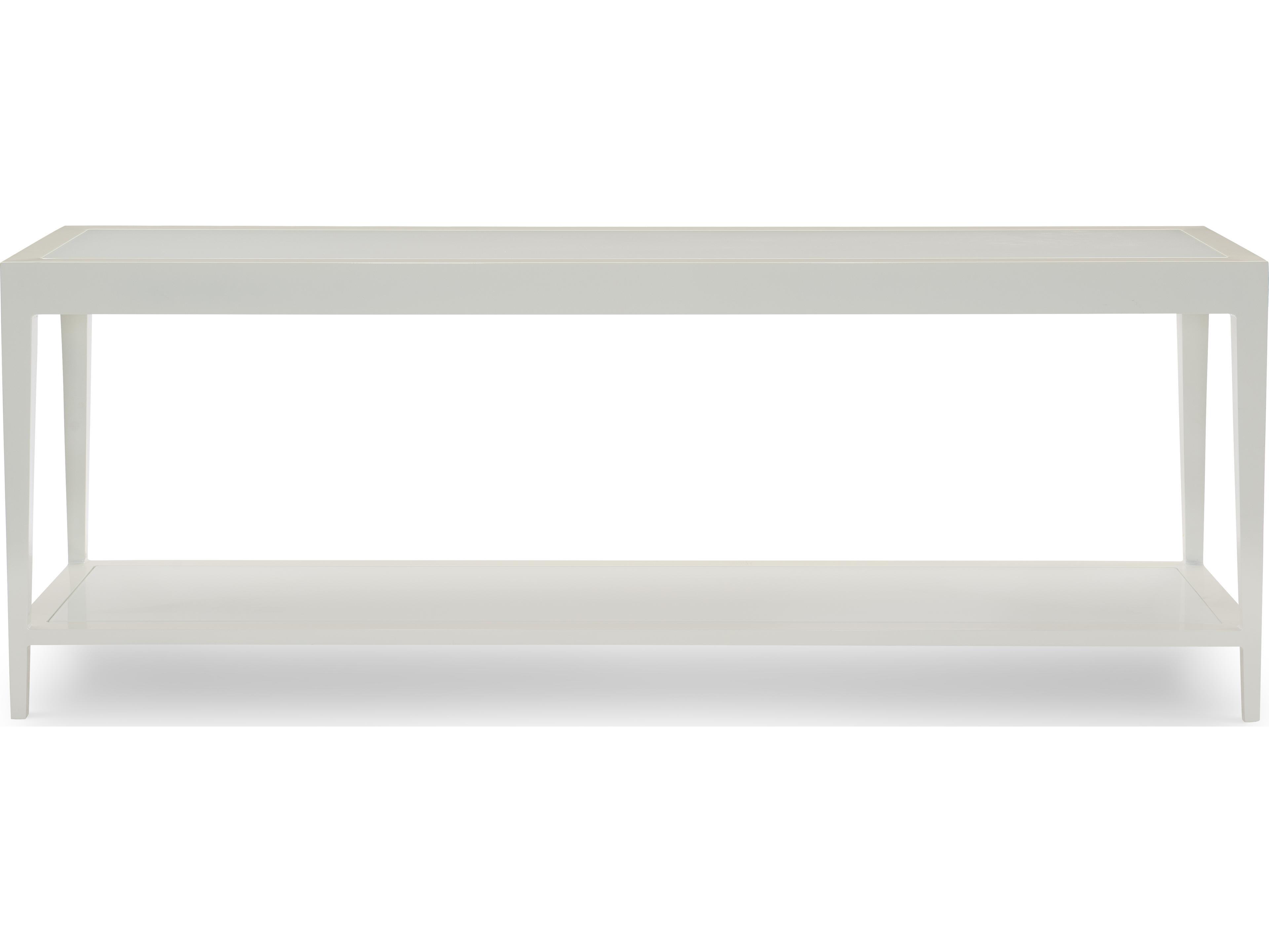 Century Outdoor Allison Paladino Sail Aluminum Rectangular Tempered Glass Console Table