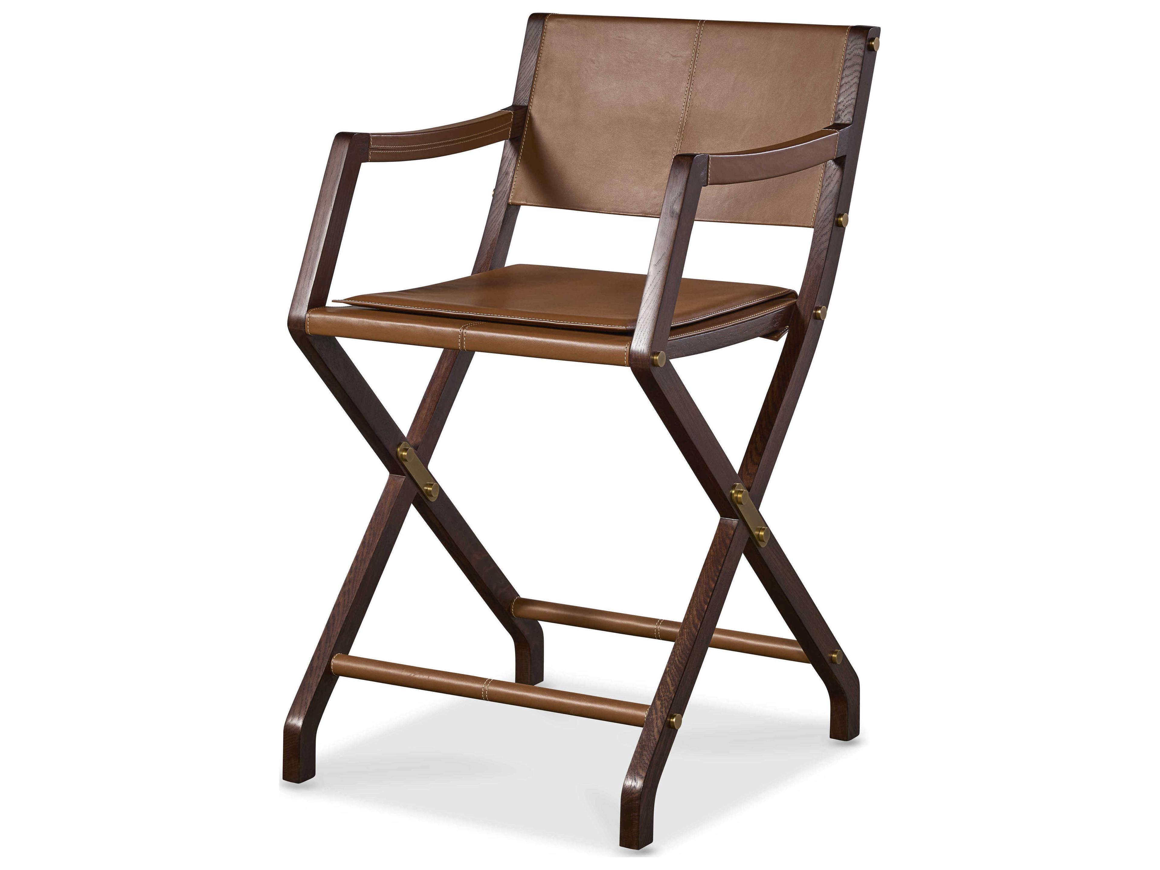 Century Furniture Trading Company Sturges Leather Counter Stool