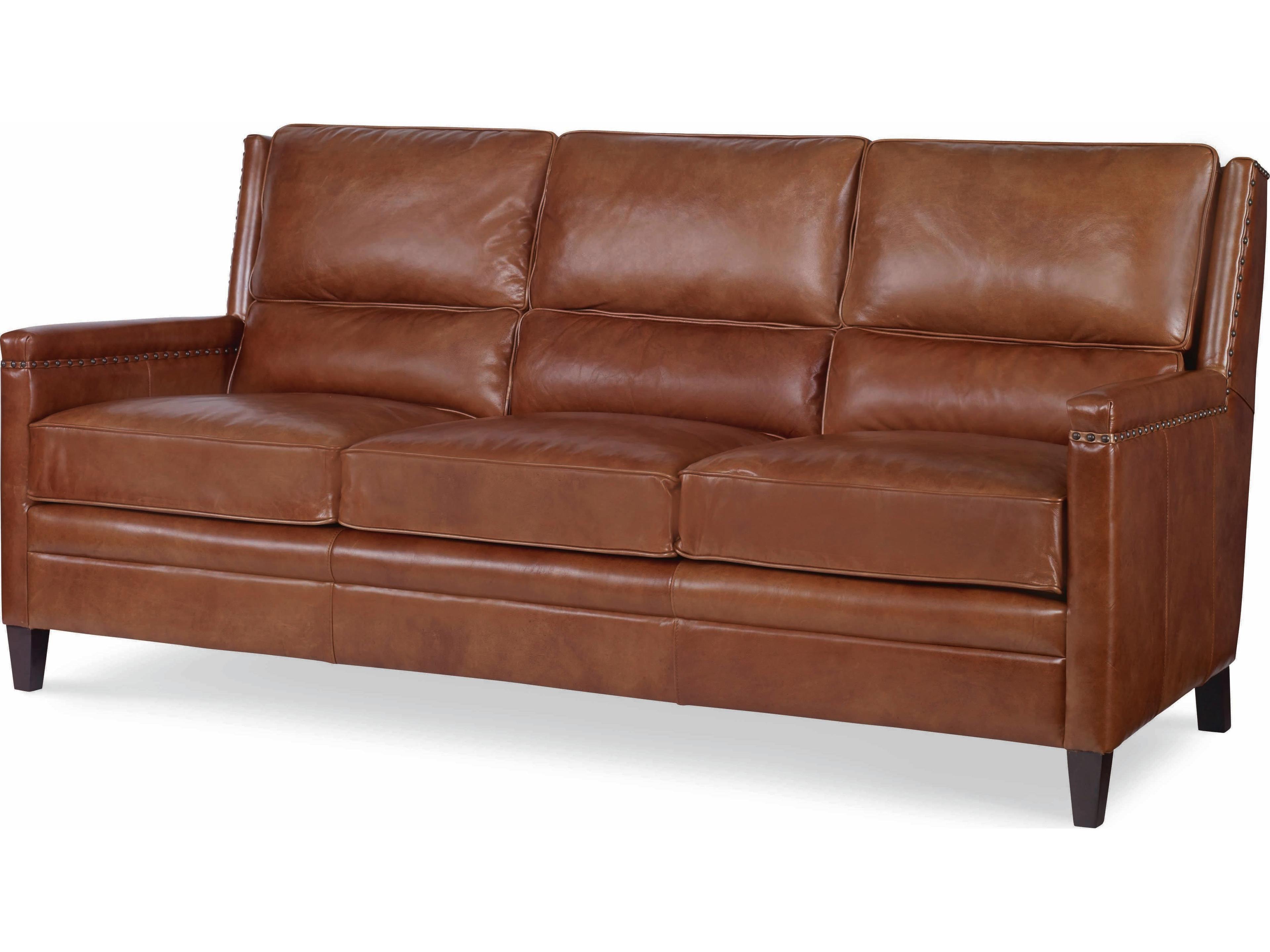Century Furniture Trading Company Russett Brown Leather Sofa