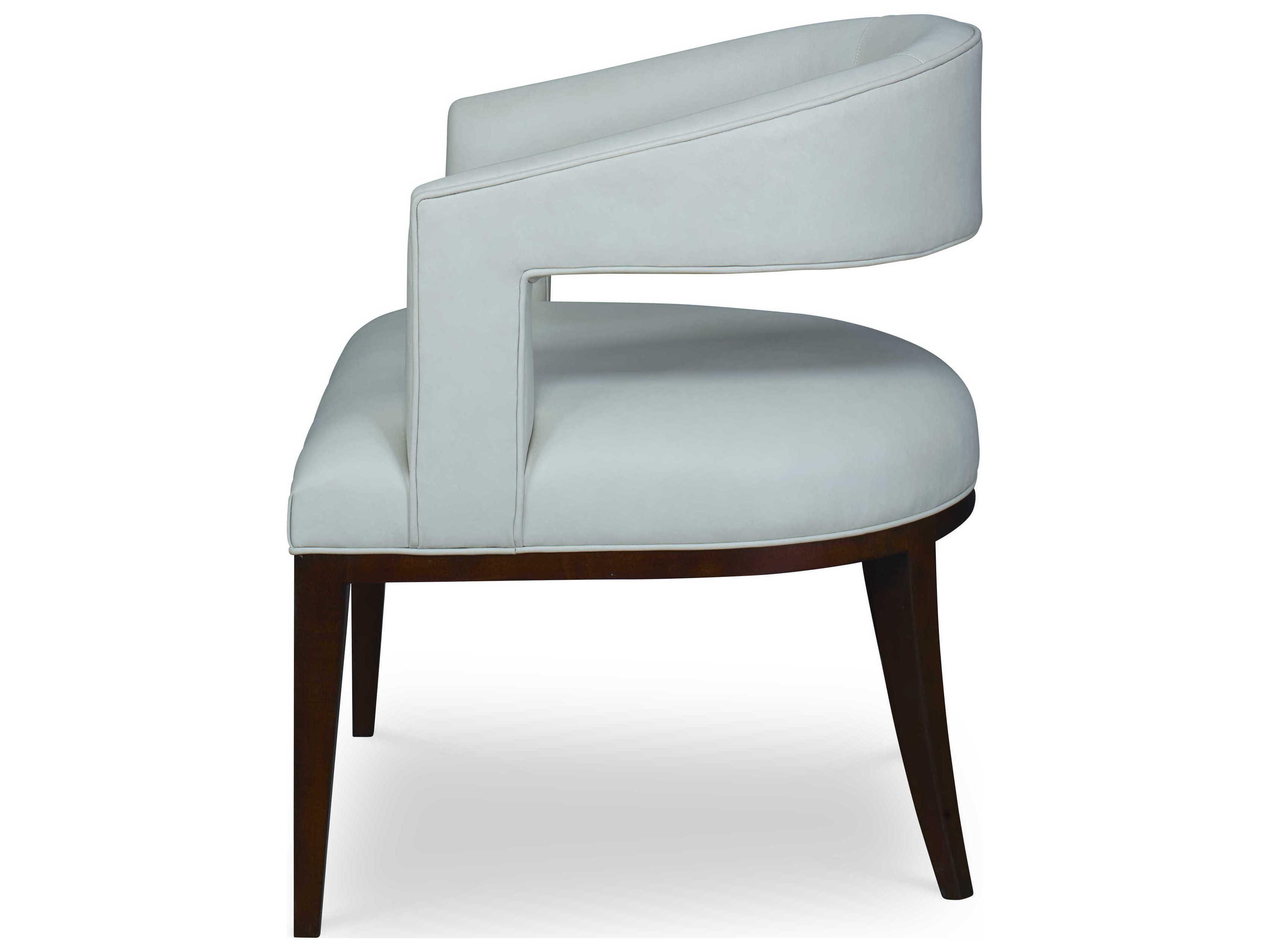 Century Furniture Trading Company White Upholstered Arm Dining Chair