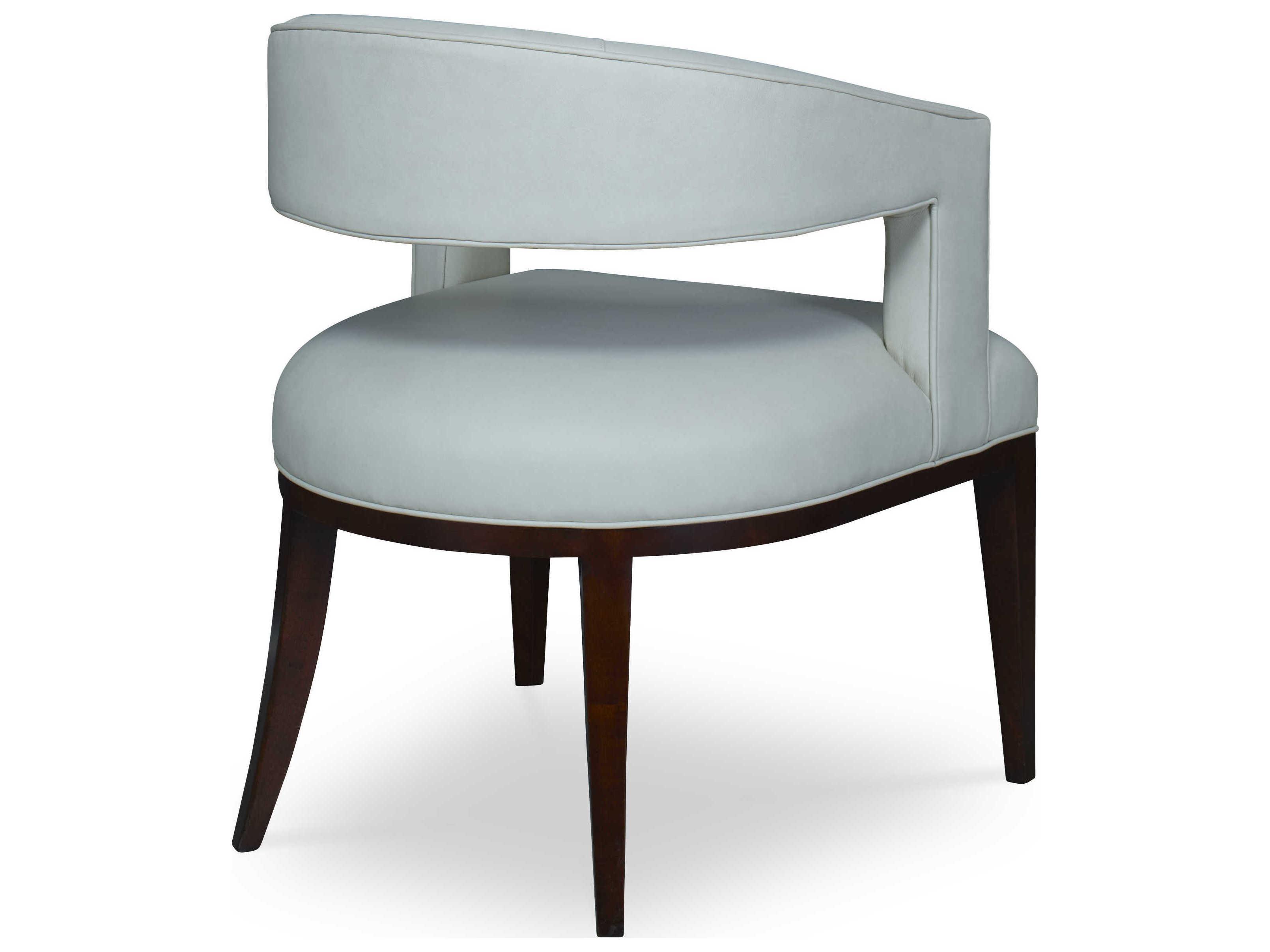 Century Furniture Trading Company White Upholstered Arm Dining Chair