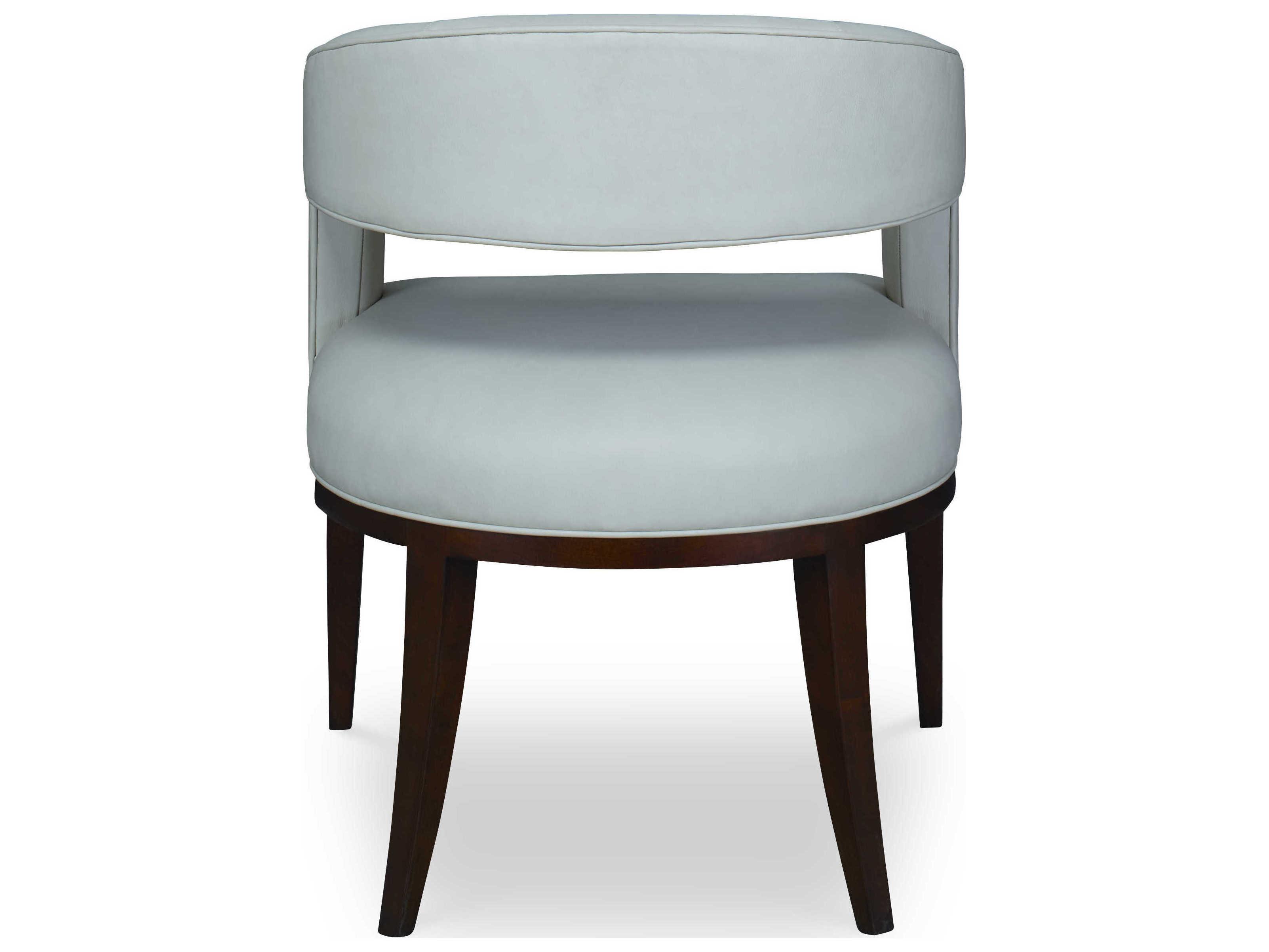 Century Furniture Trading Company White Upholstered Arm Dining Chair