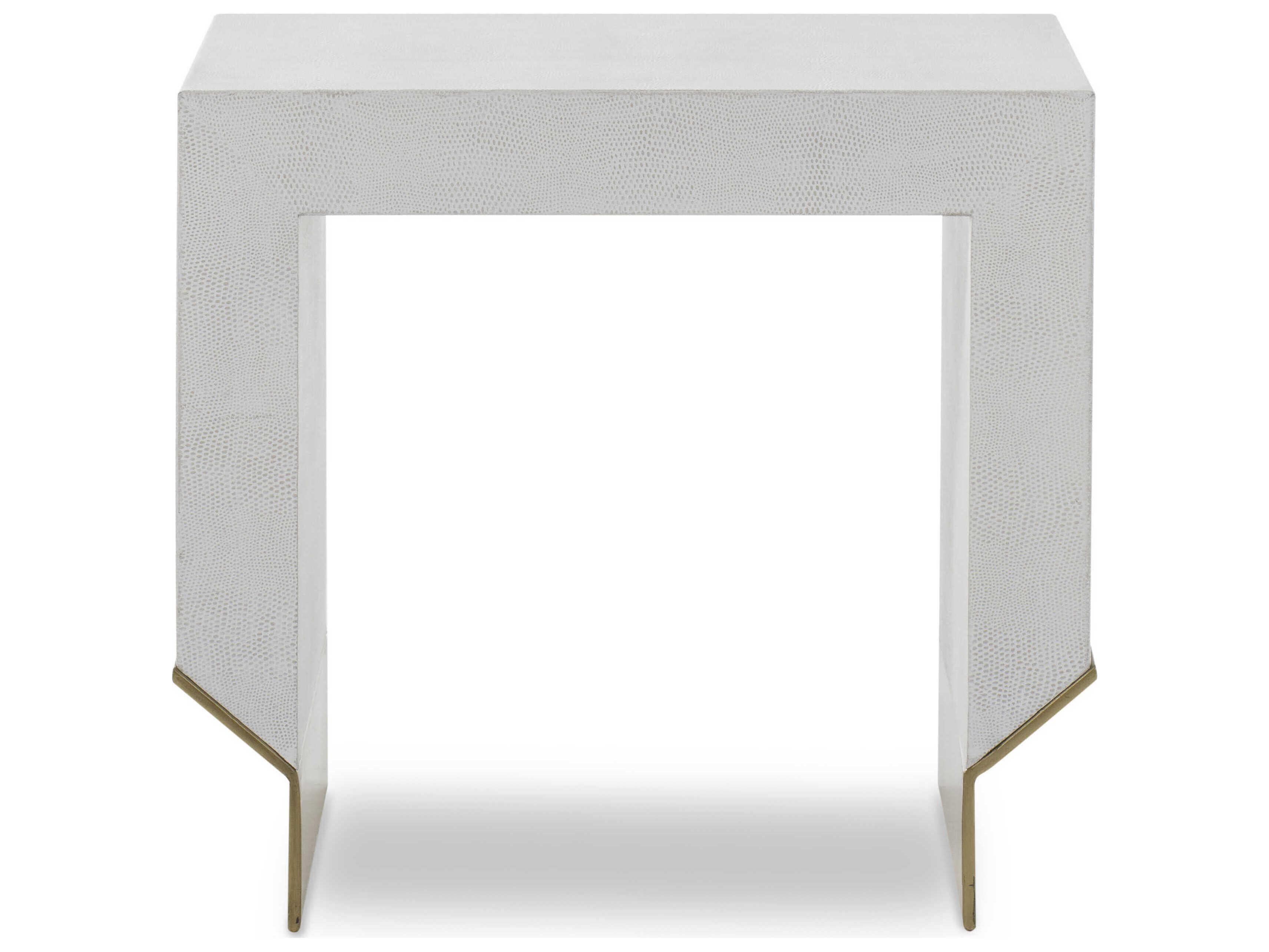 Century Furniture Grand Tour White Leather Accent Bench