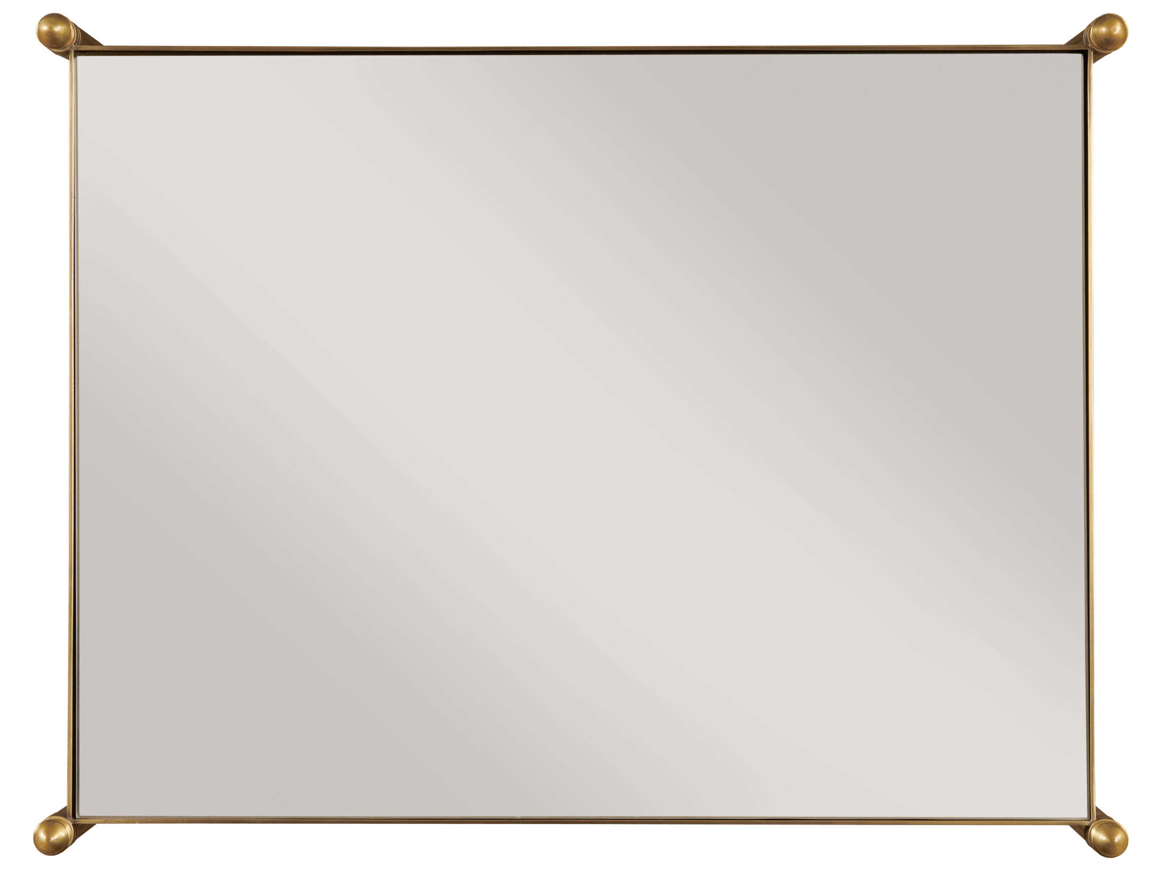 Century Furniture Grand Tour Rectangular Mirror Brass End Table