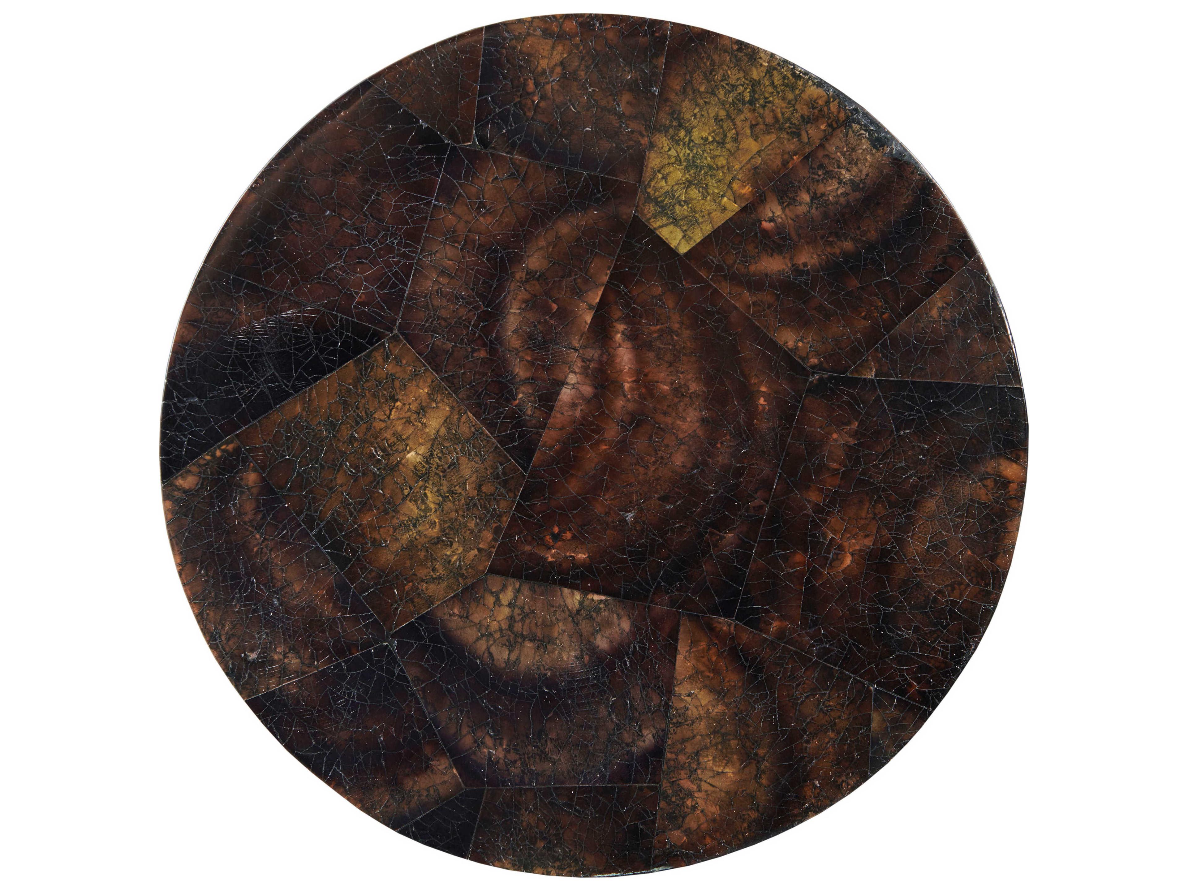 Century Furniture Grand Tour Round Black Penshell End Table