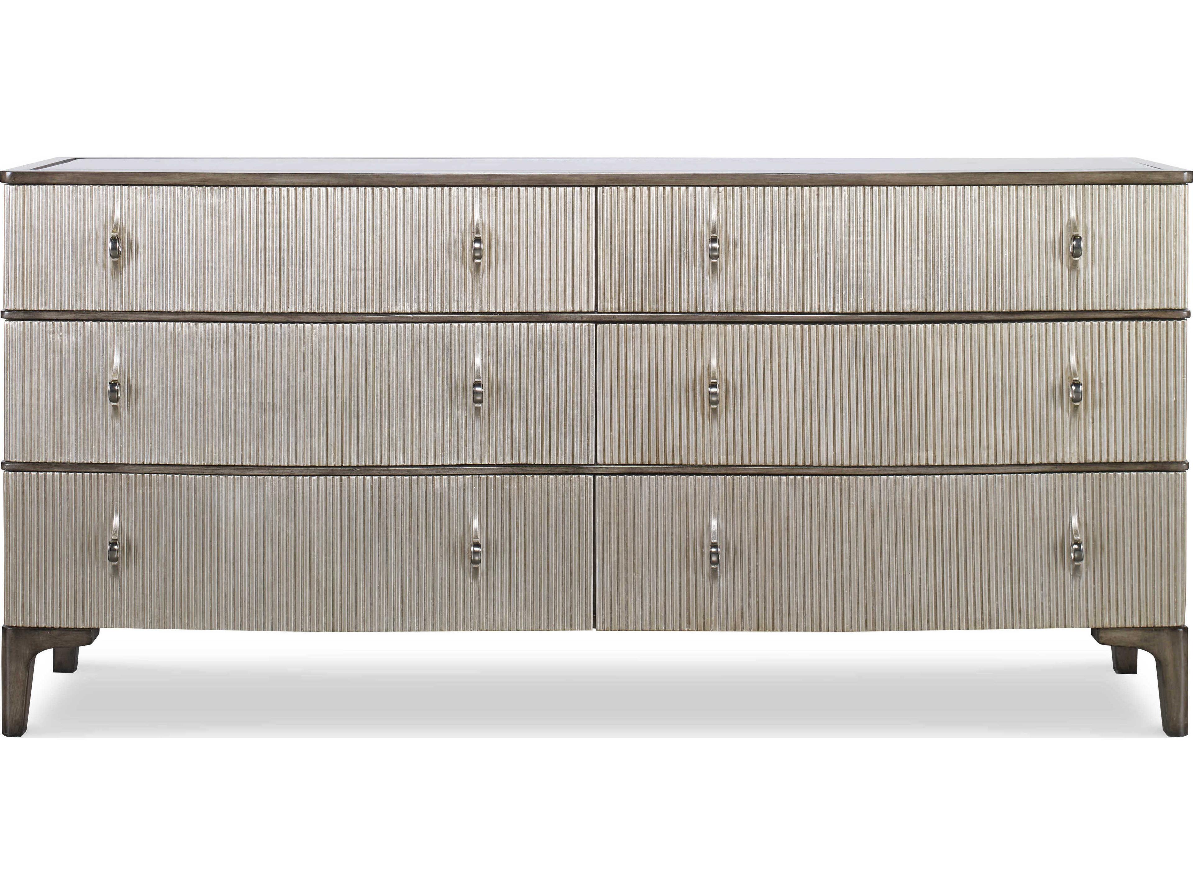 Century Furniture Grand Tour Edison 6-Drawers Beige Ash Wood Double Dresser