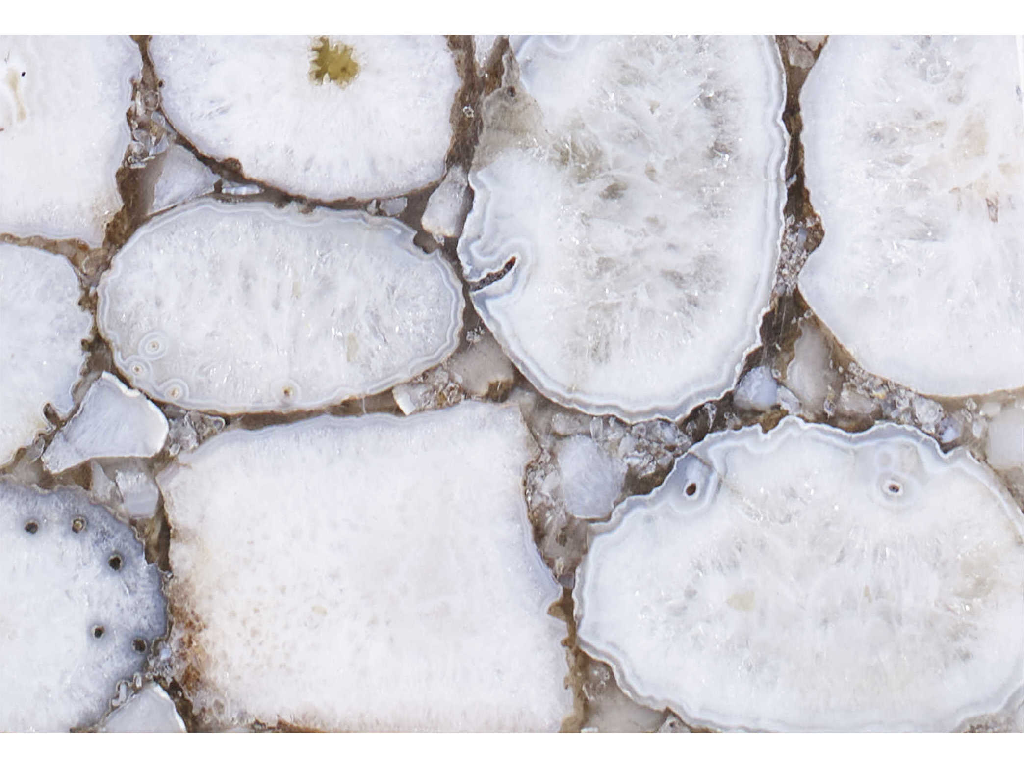 Century Furniture Grand Tour 8" Rectangular Agate Stone Brushed Brass End Table