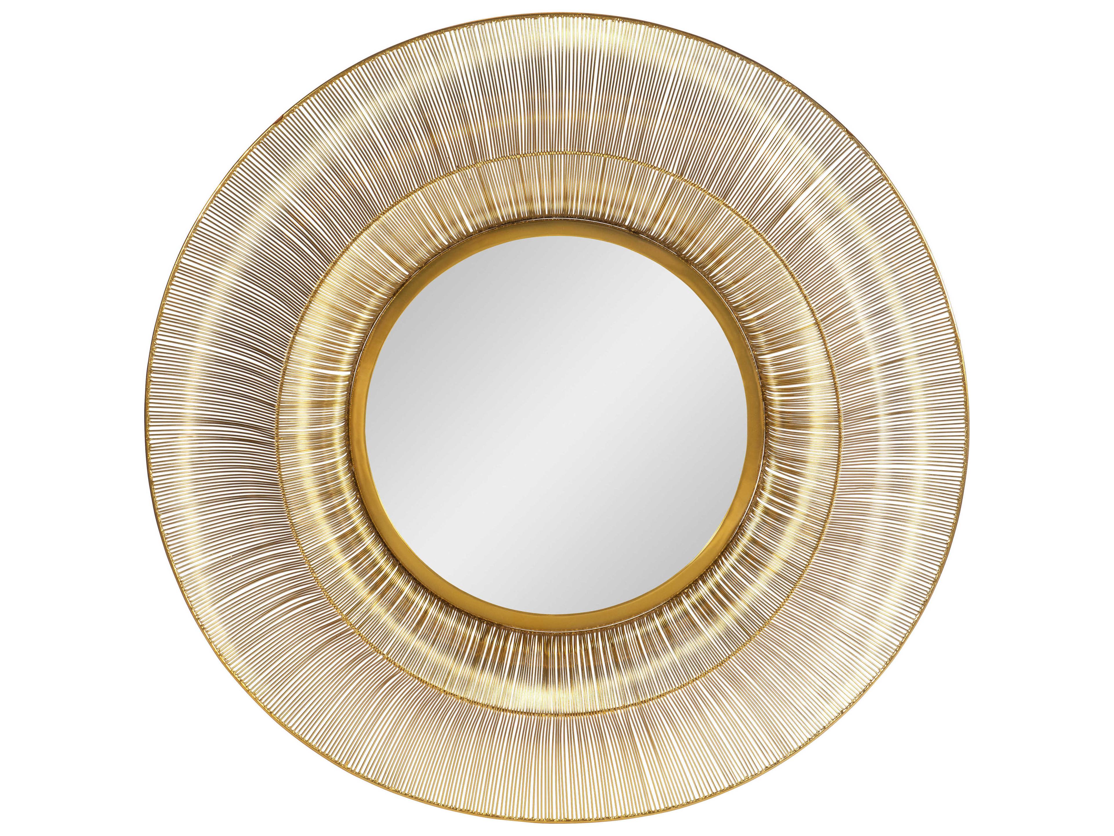 Century Furniture Grand Tour Mirror / Antique Brass Round Sawyer Wall Mirror