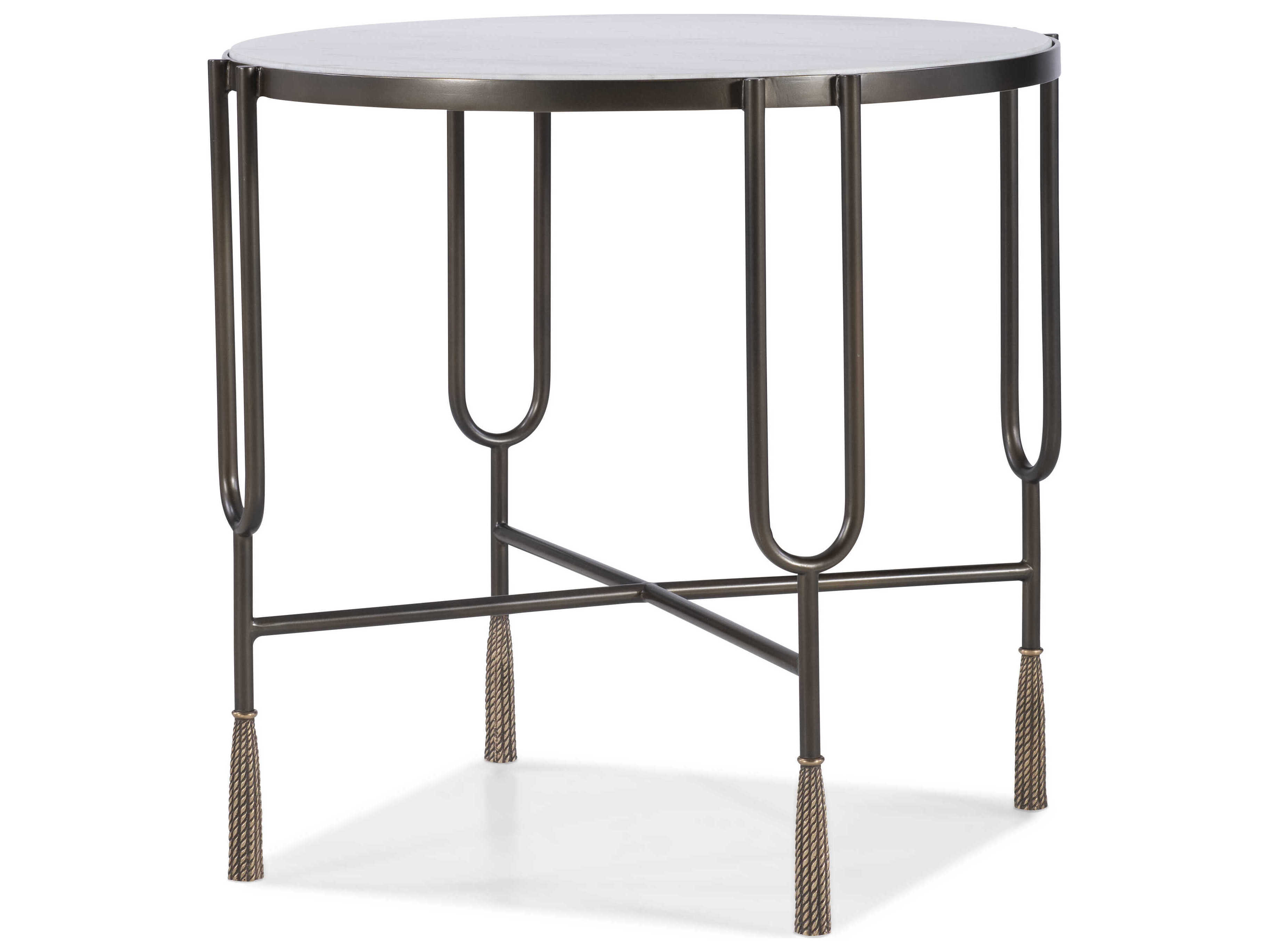 Century Furniture Grand Tour Round Marble Console Table