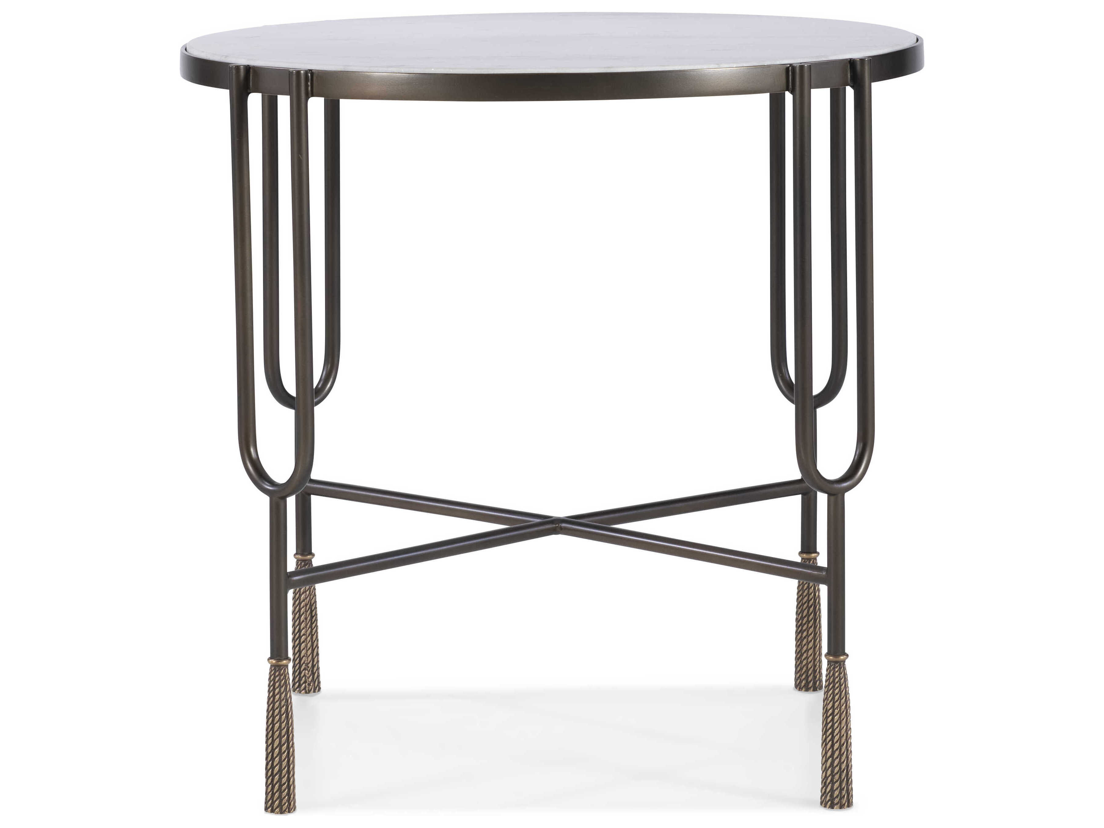 Century Furniture Grand Tour Round Marble Console Table