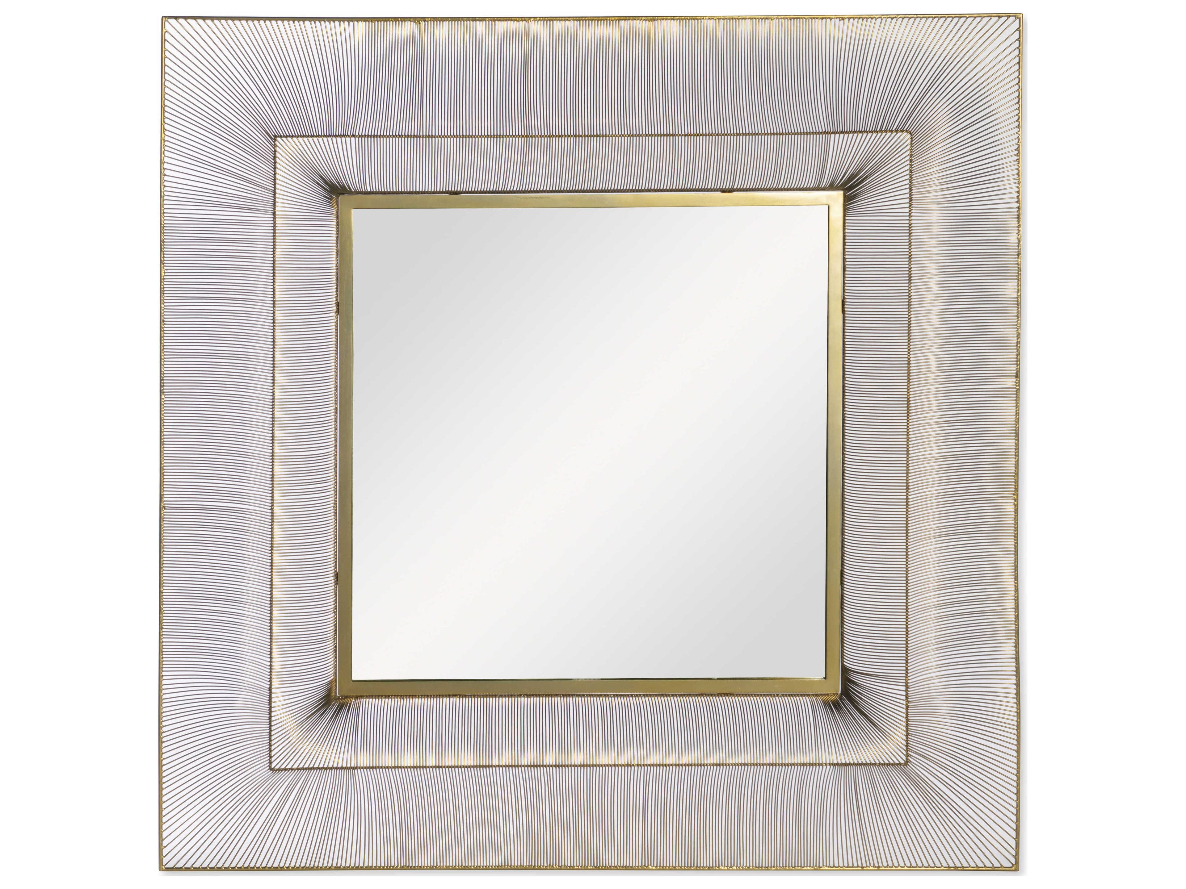 Century Furniture Grand Tour Stratton Antique Brass Square Wall Mirror Square