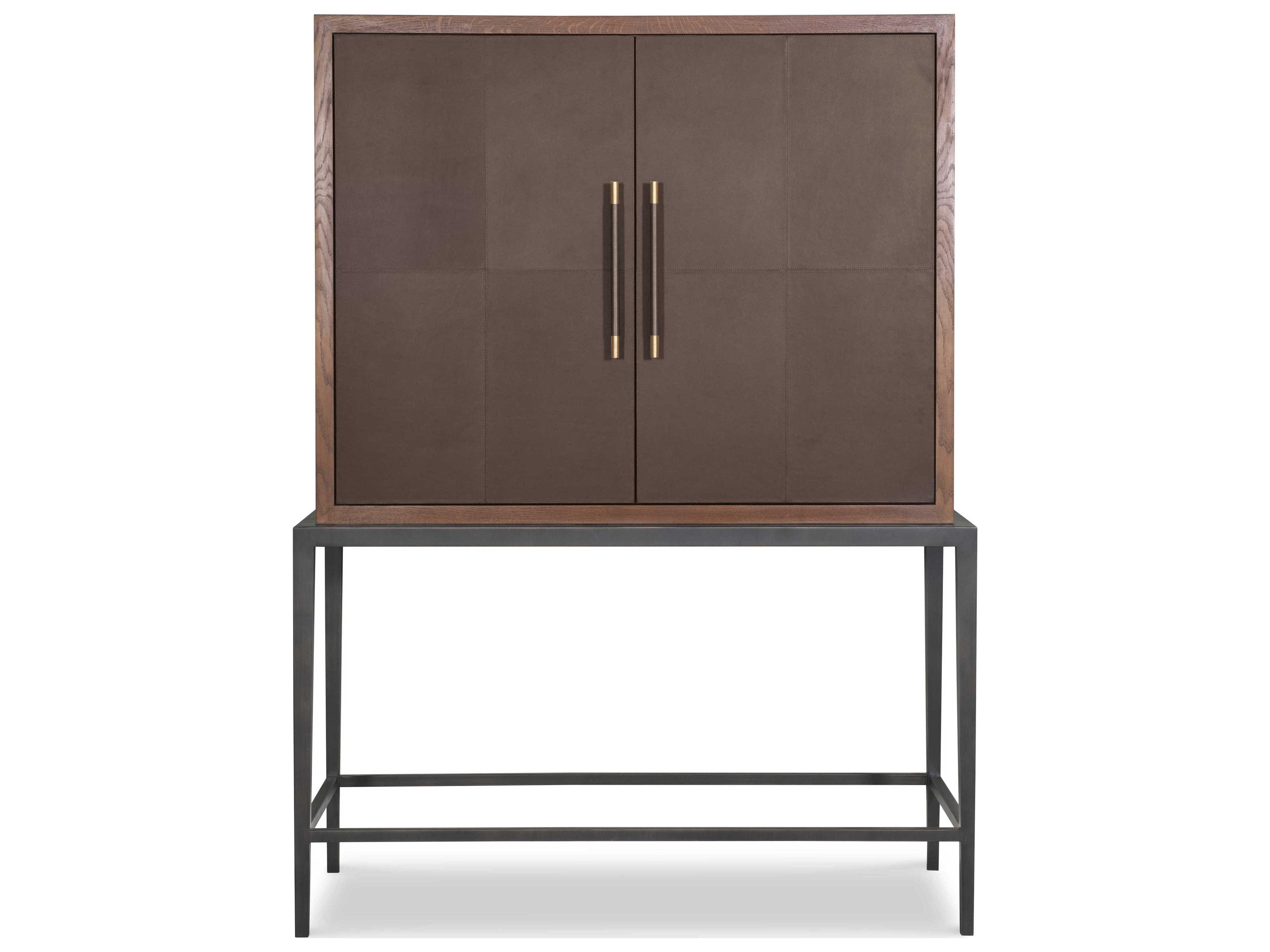 Century Furniture Grand Tour Scheffer Brown Oak Wood Bar Cabinet