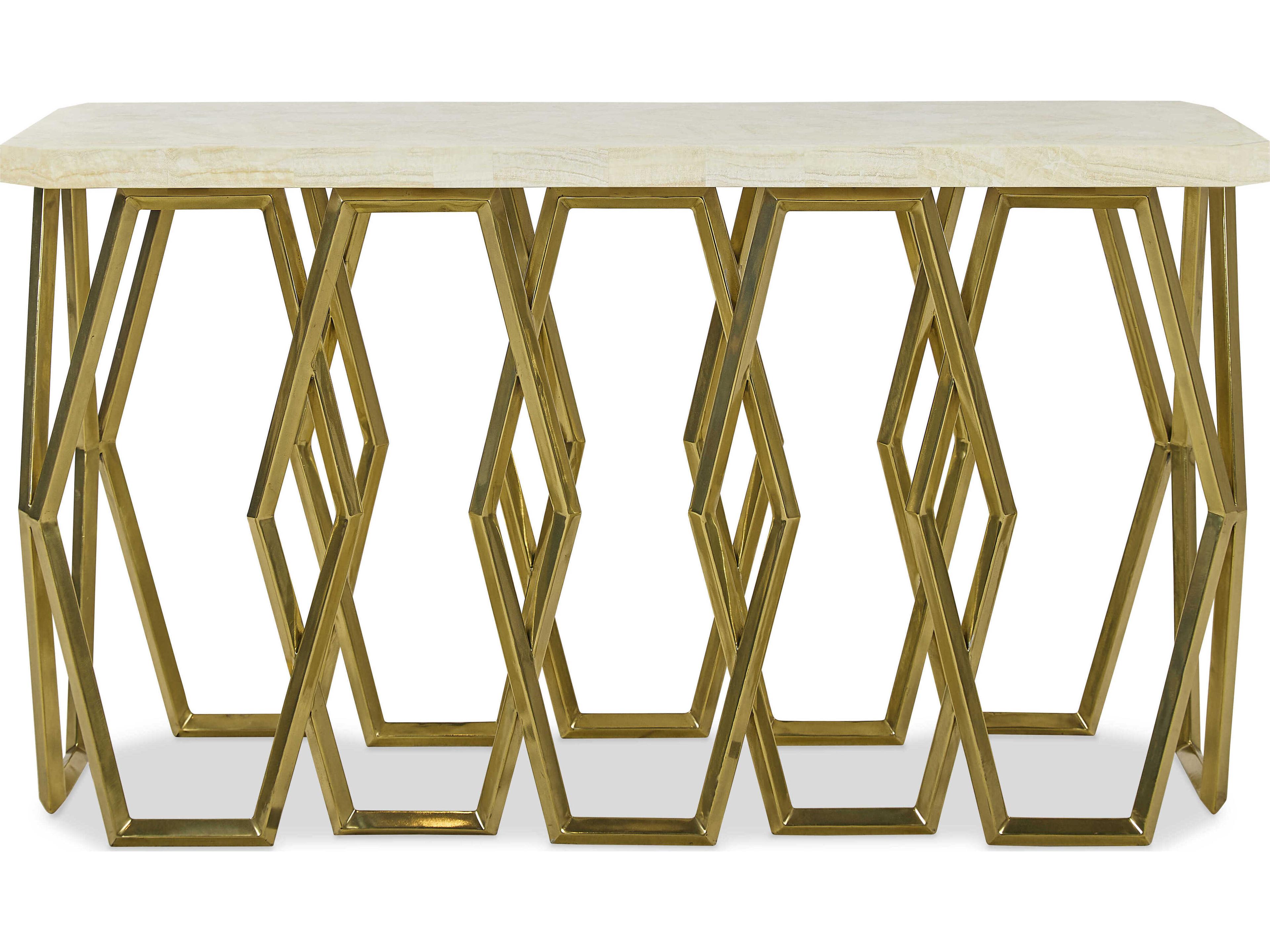 Century Furniture Grand Tour Devon Rectangular Stone Console Table