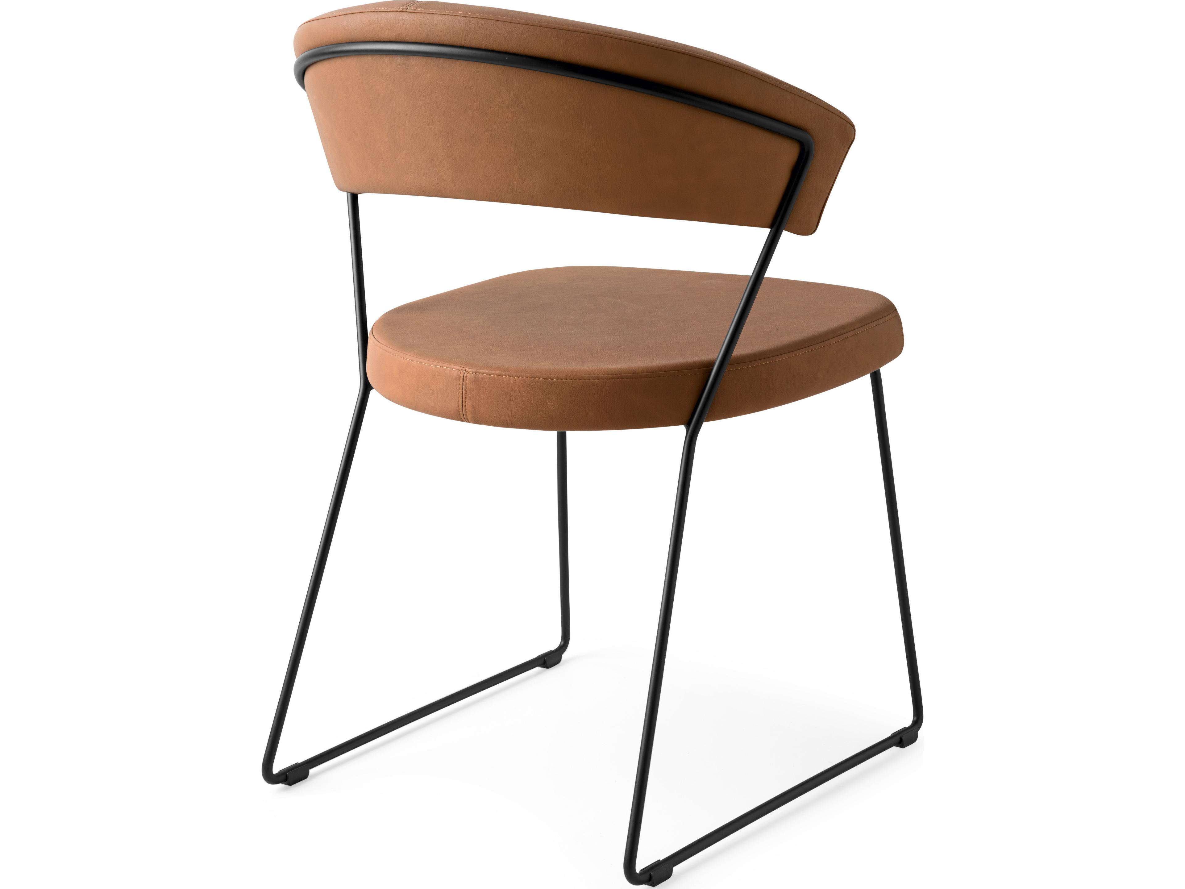 Connubia New York Black Faux Leather Armless Dining Chair