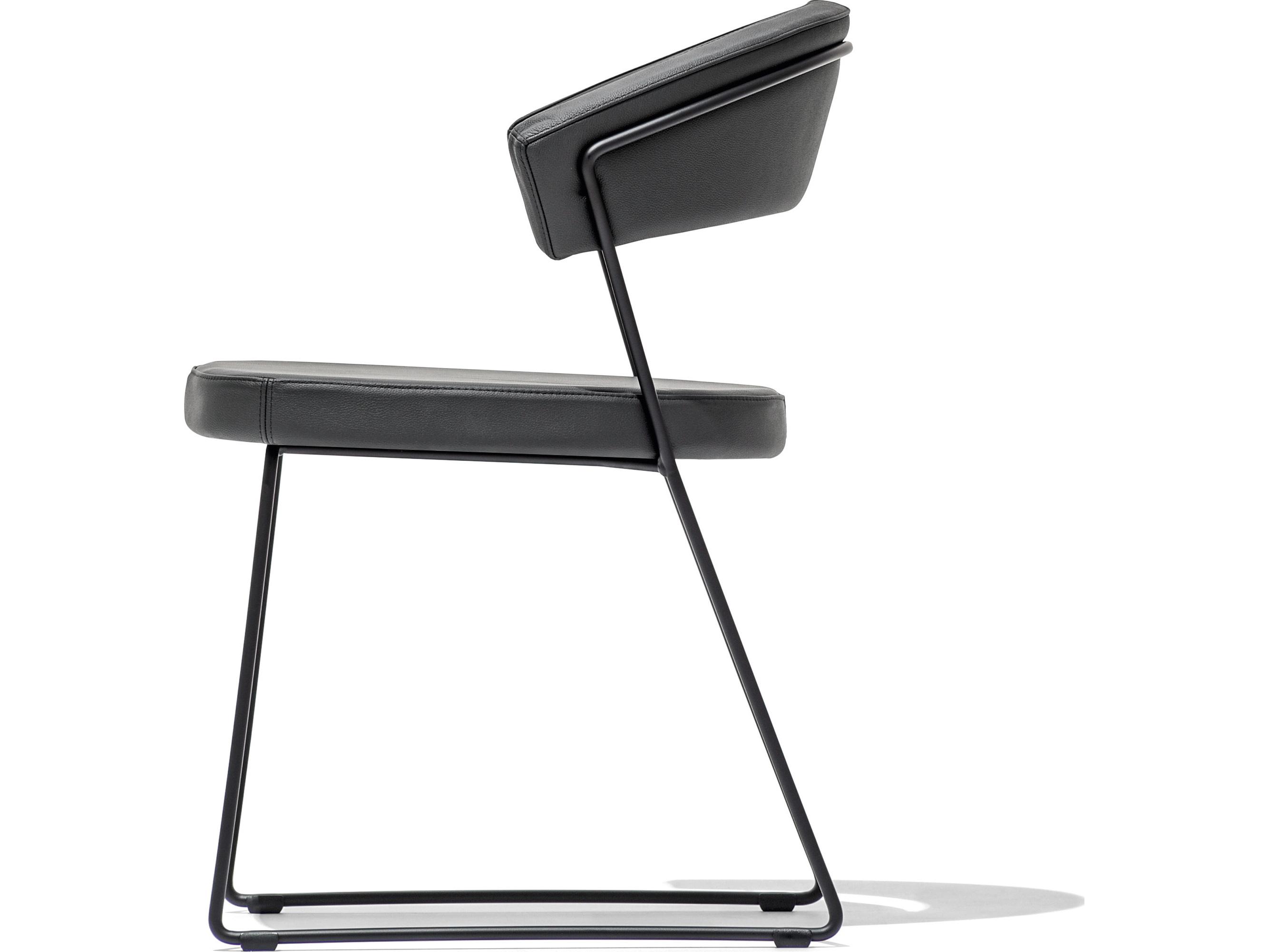 Connubia New York Black Faux Leather Armless Dining Chair