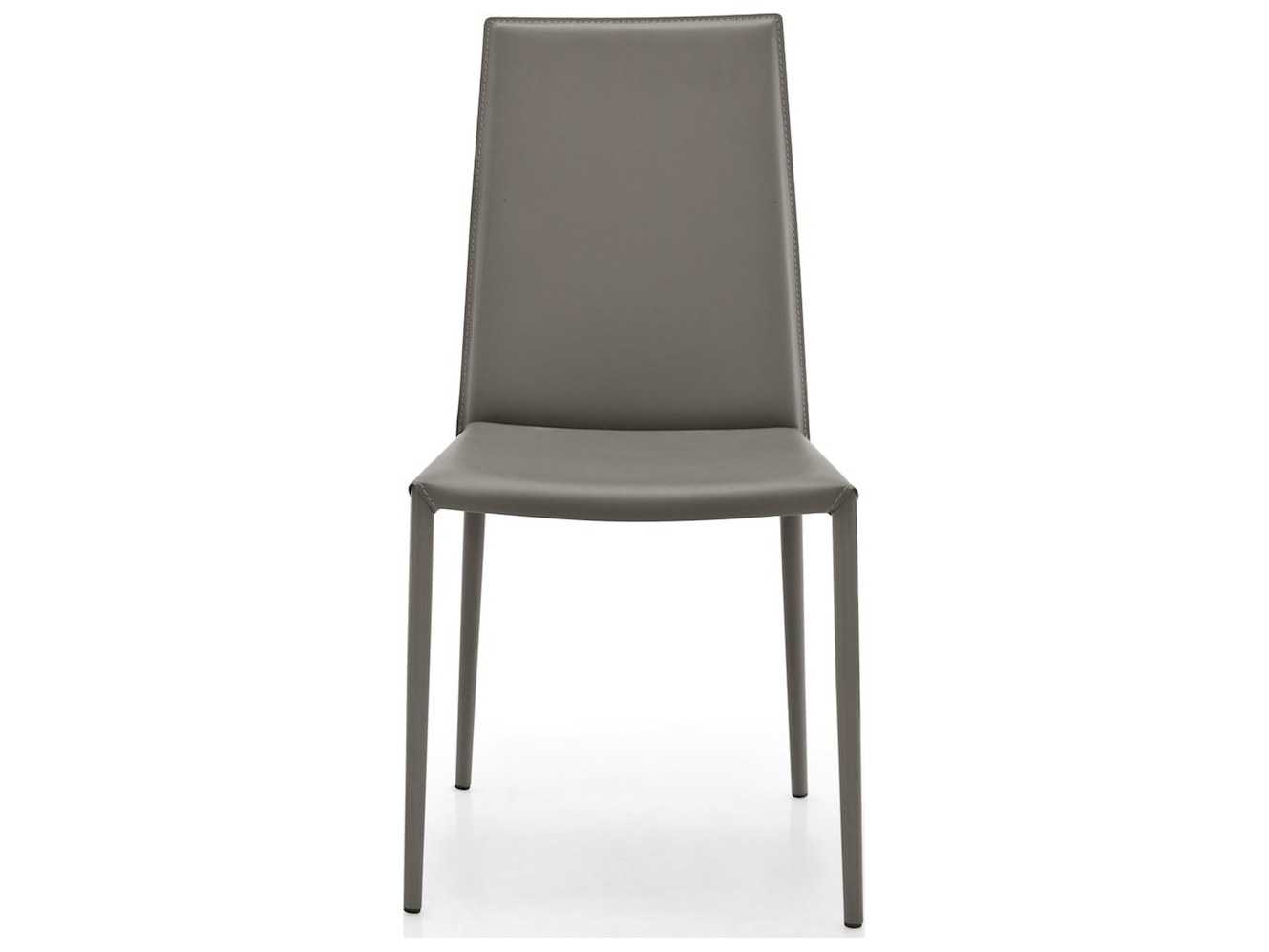 Connubia Boheme Black Faux Leather Armless Dining Chair