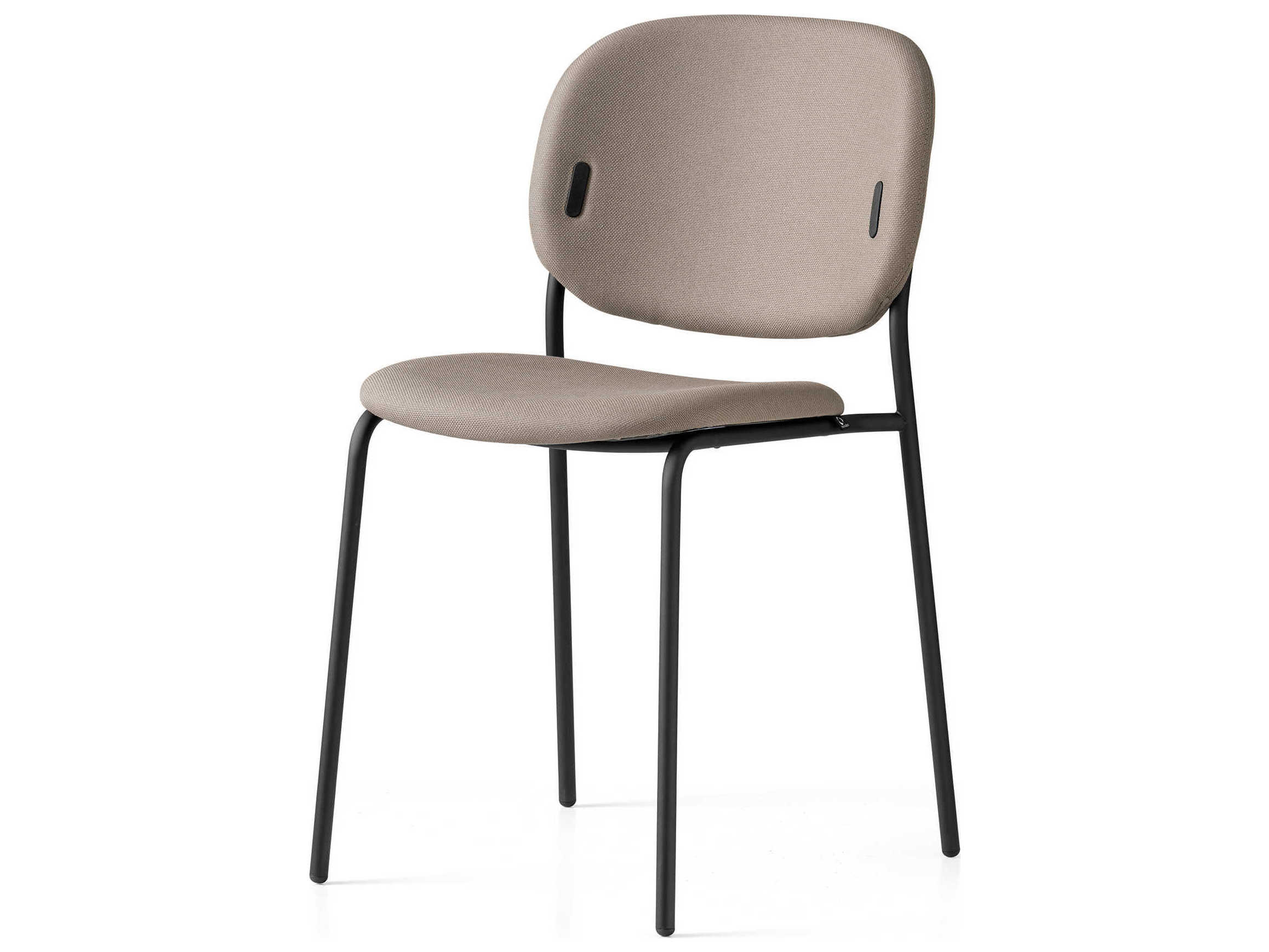 Connubia Yo! Black Upholstered Armless Dining Chair