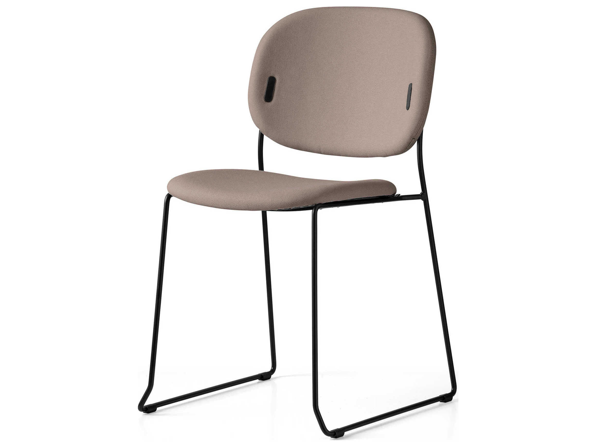 Connubia Yo! Black Upholstered Armless Dining Chair