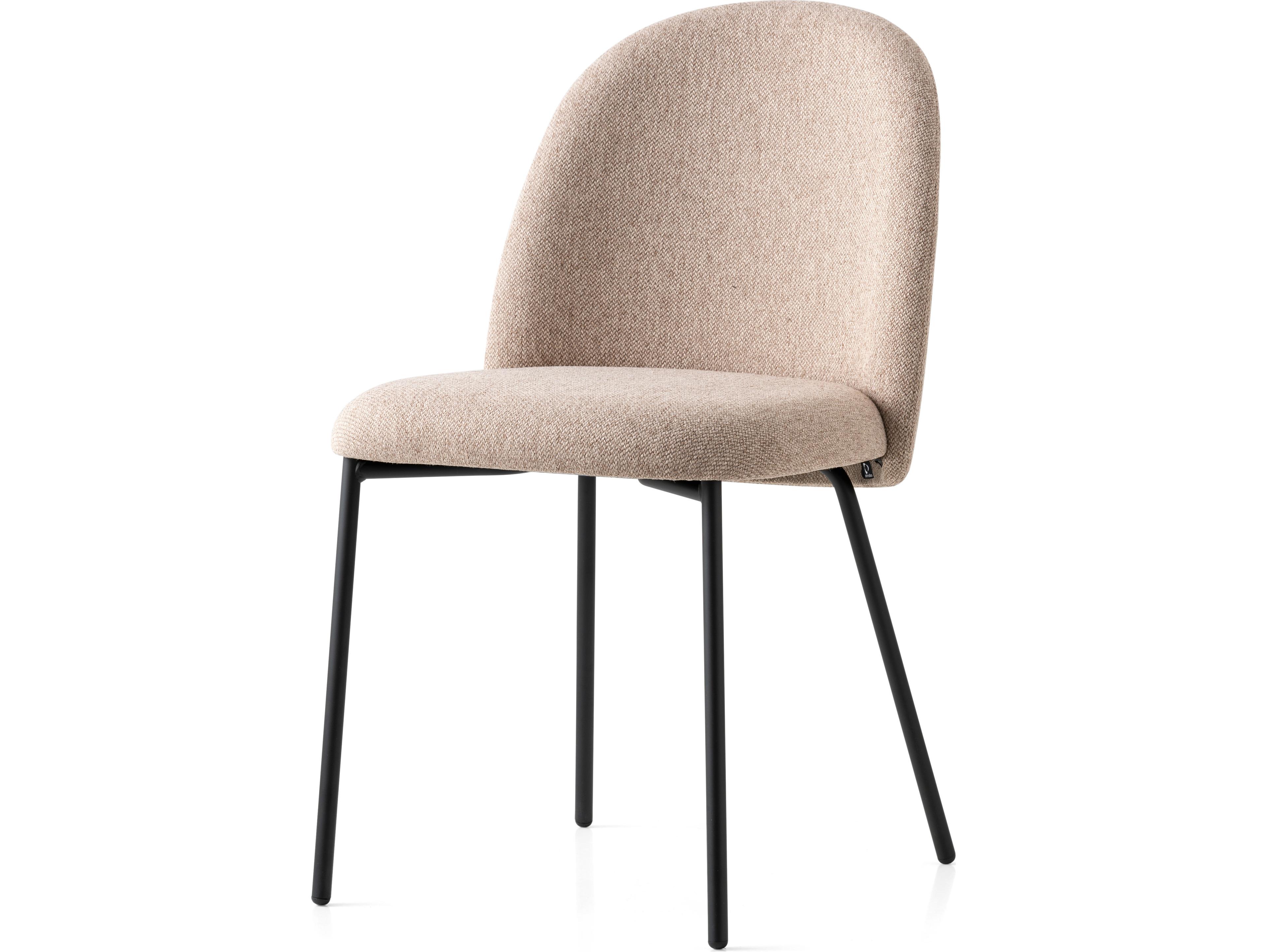 Connubia Tuka Black Upholstered Armless Dining Chair