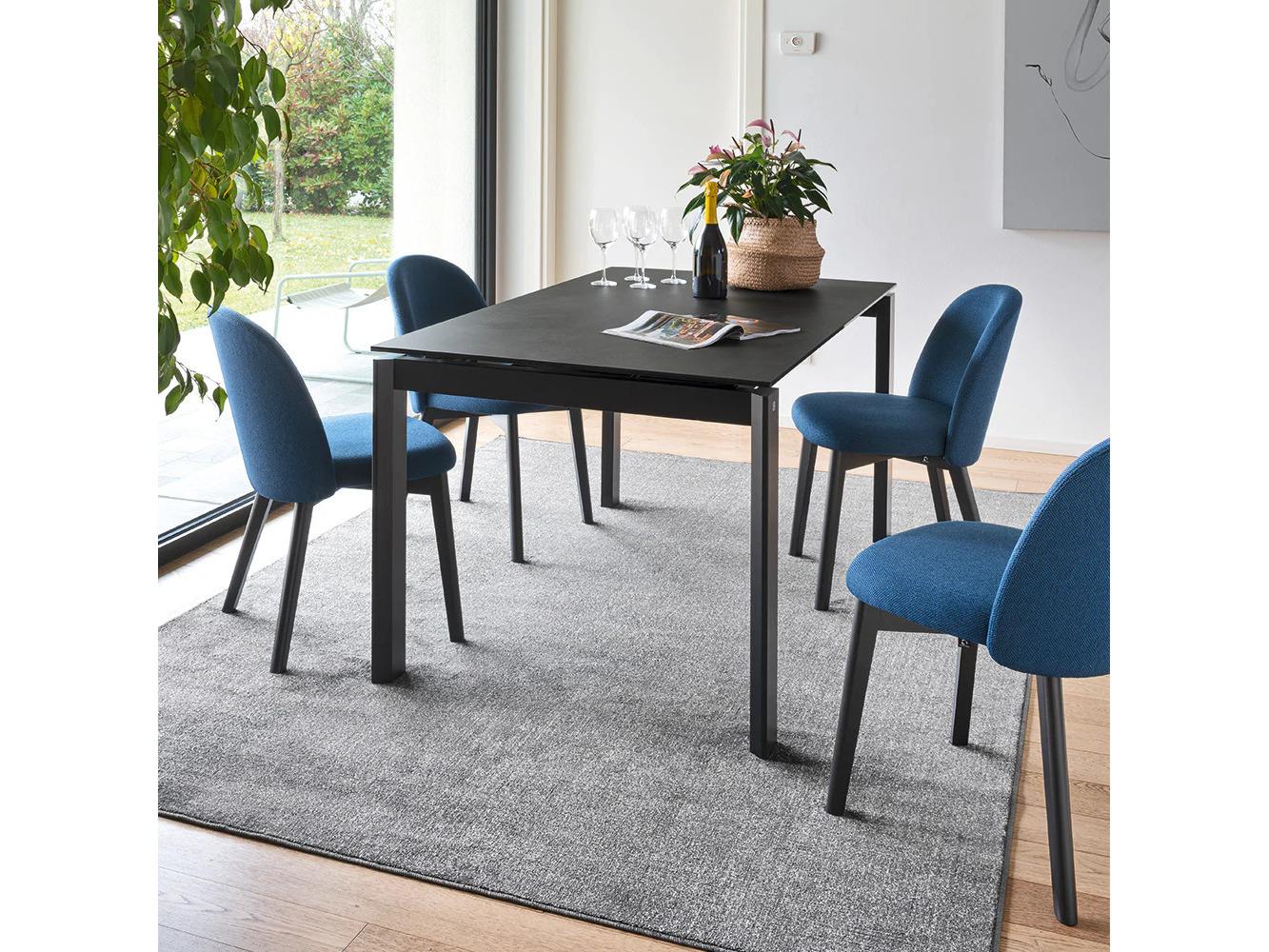 Connubia Tuka Beech Wood Gray Upholstered Armless Dining Chair