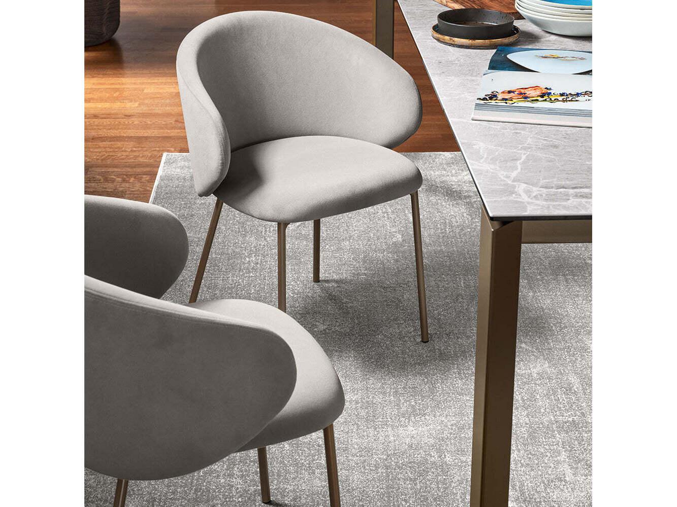 Connubia Tuka Black Upholstered Arm Dining Chair