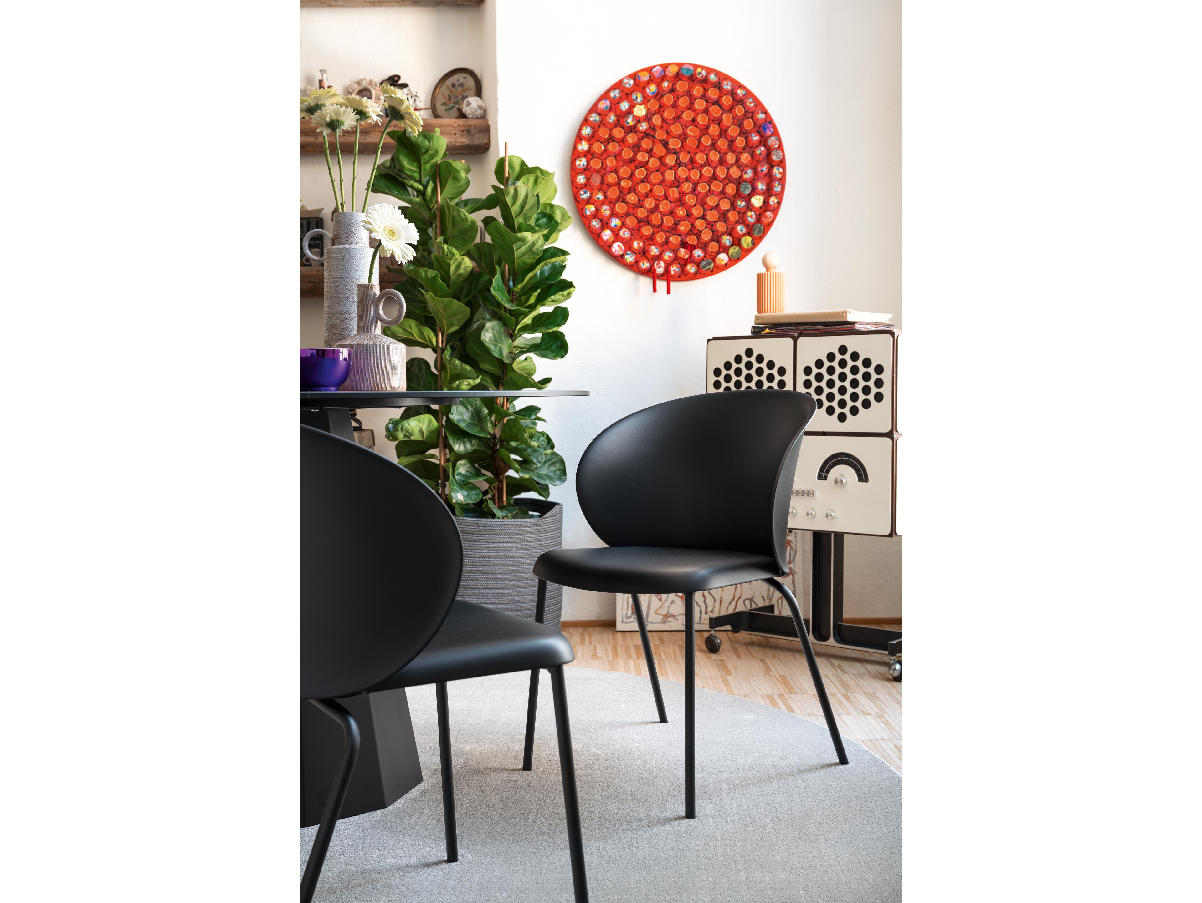 Connubia Tuka Black Armless Dining Chair